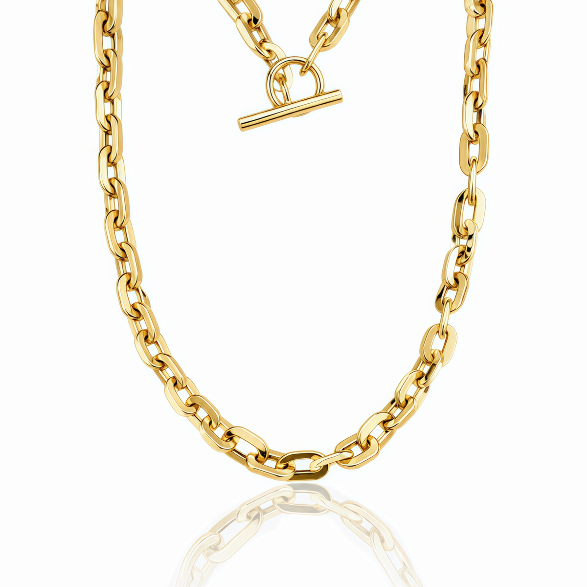 Chucky Paperclip Chain Necklace -14k gold