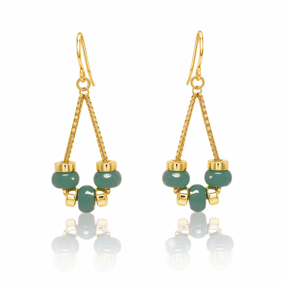 Maya Guatemala Jade Jingle Earrings