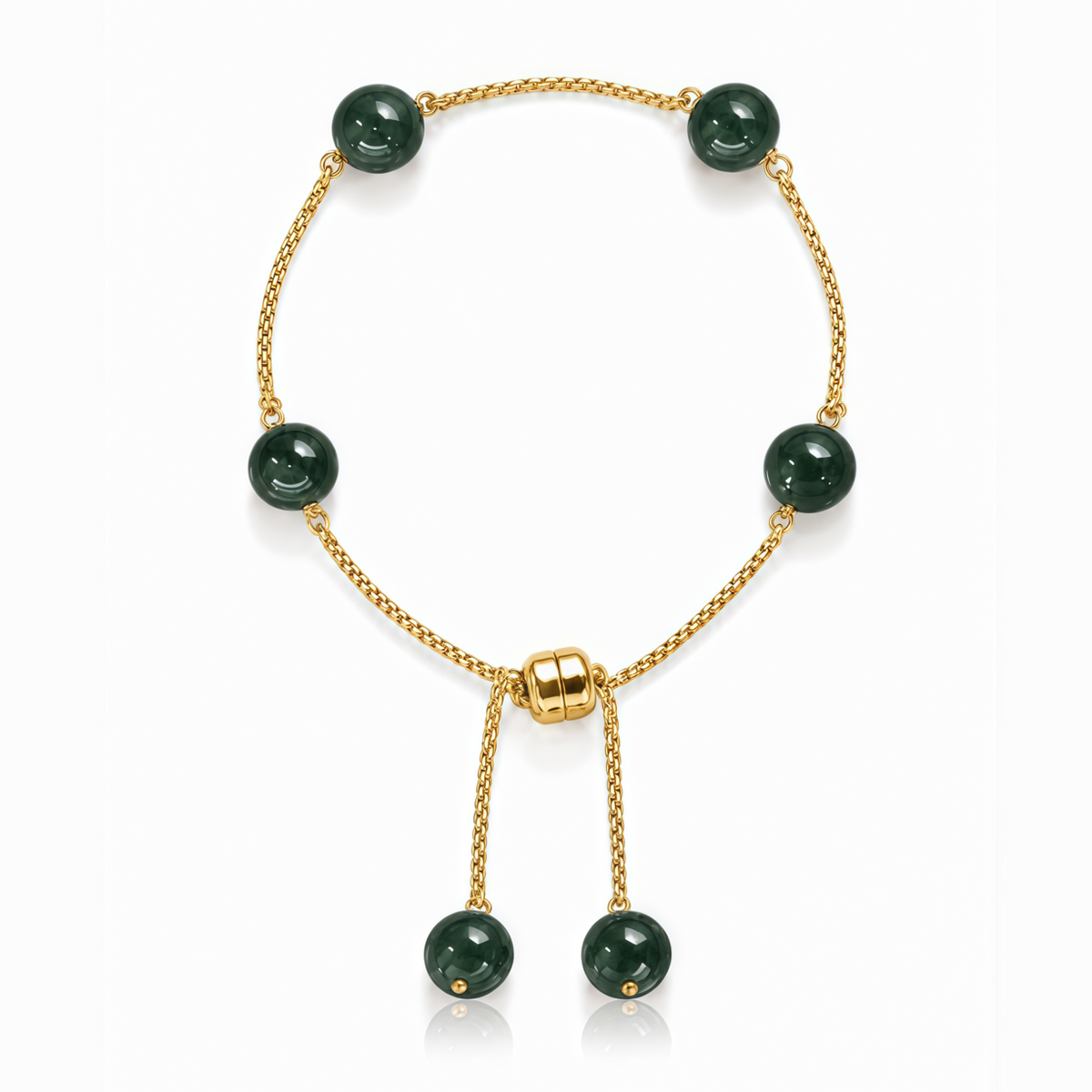 Maya Guatemala Jade Lariat Bracelet Magnetic Clasp