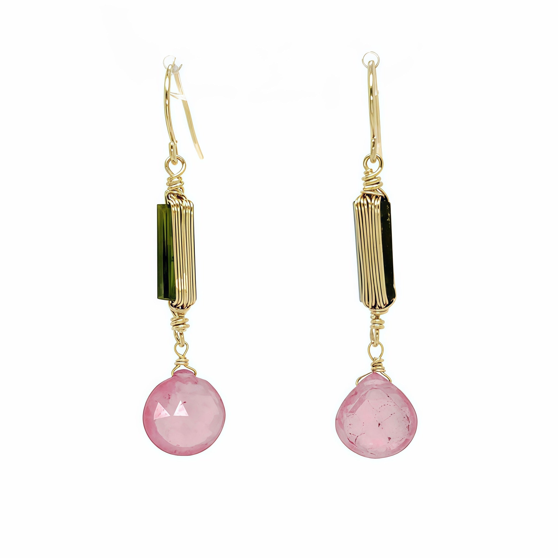 Heidi Tourmaline Wired Gem Drop Earrings