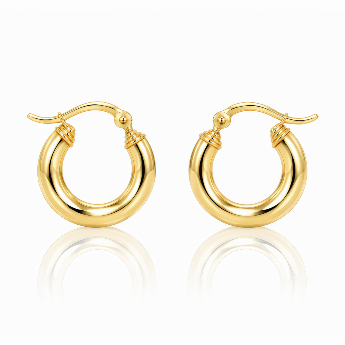 Simply Gold Hoops in 14k