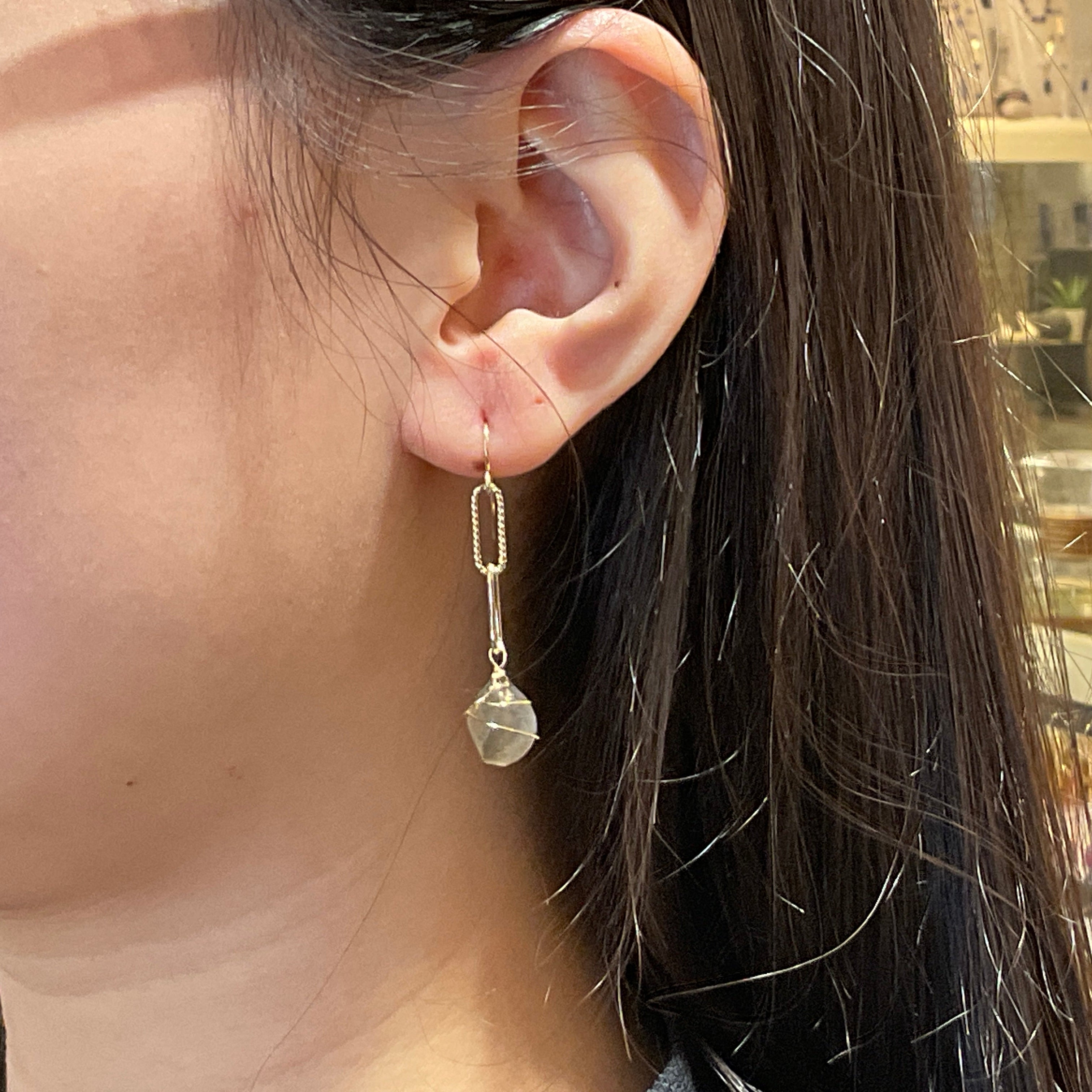 Labradorite Link Earrings