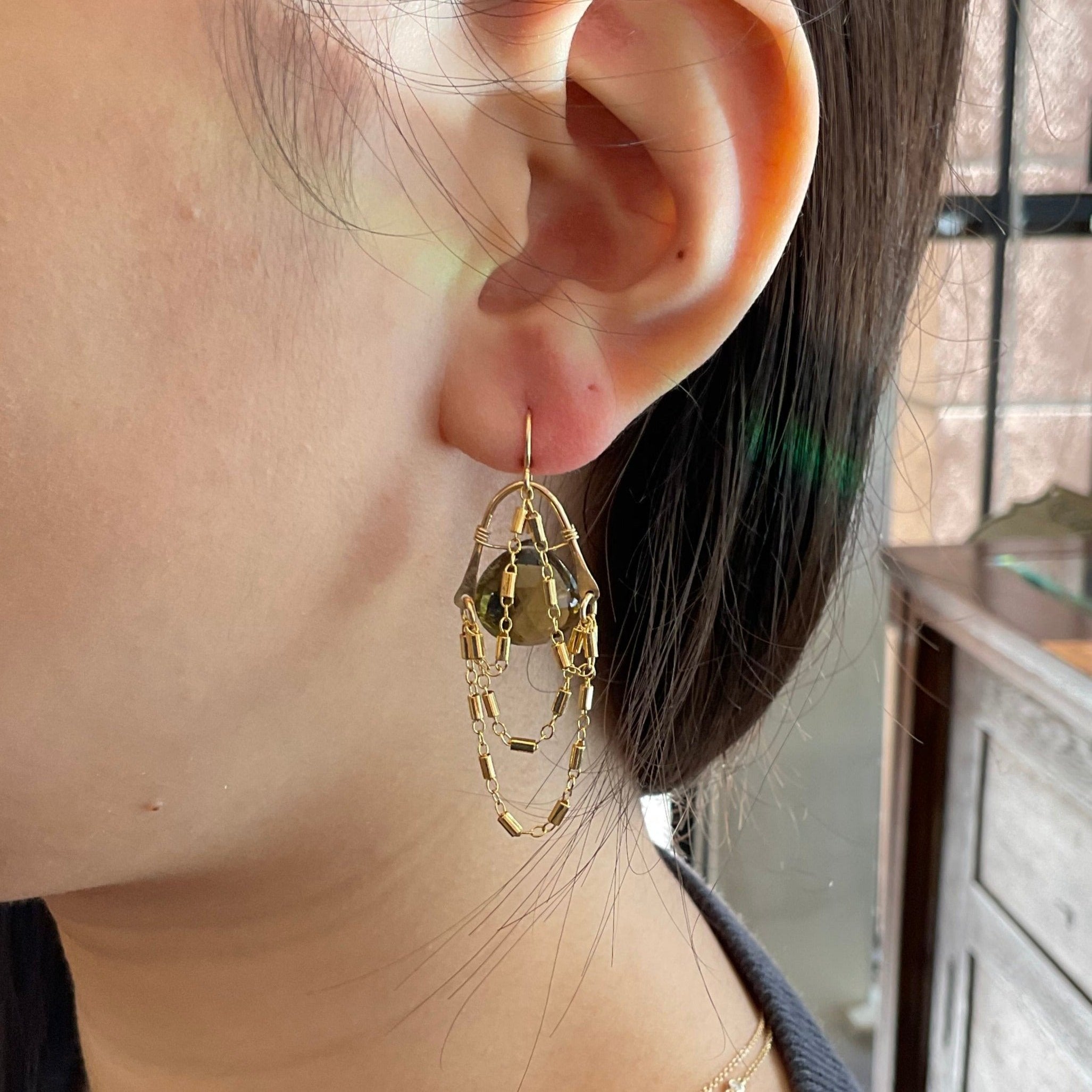 Wishbone Gem Earrings