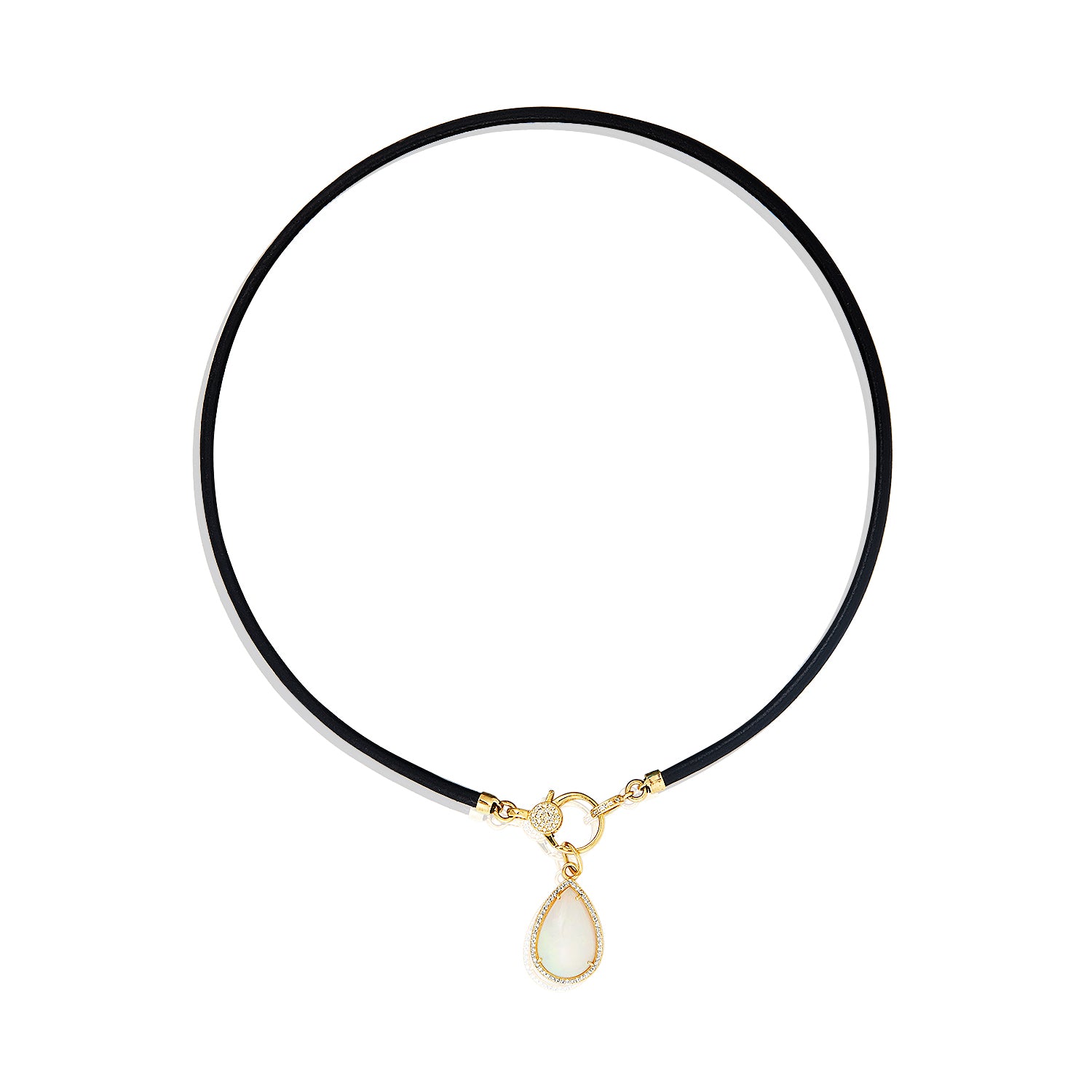 Atlantic Leather Necklace-14k Gold