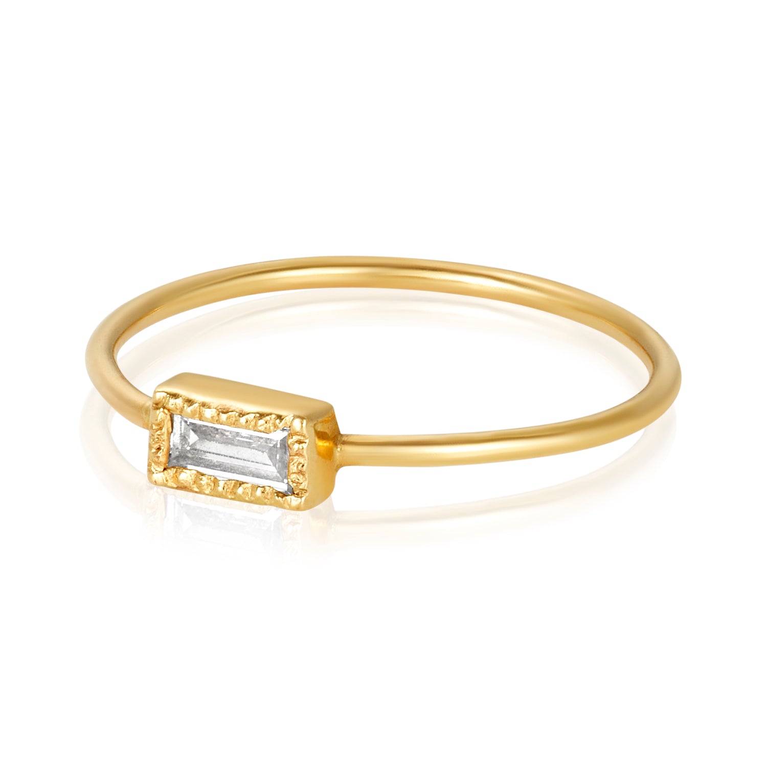 Lab-grown Diamond Baguette Ring