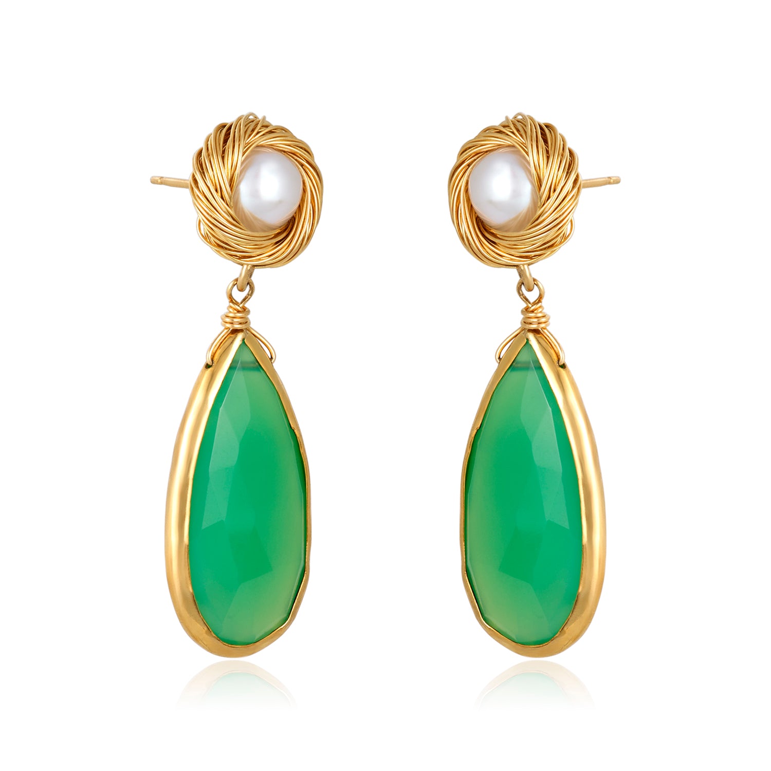 Pearl Nest Drop Earrings