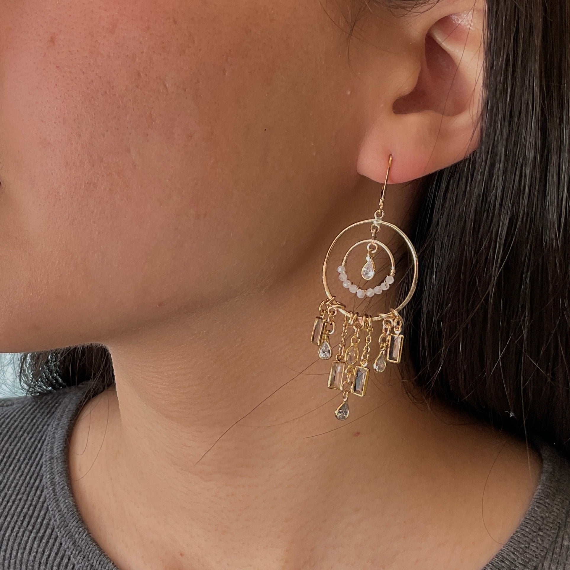 CZ Chandelier Earrings
