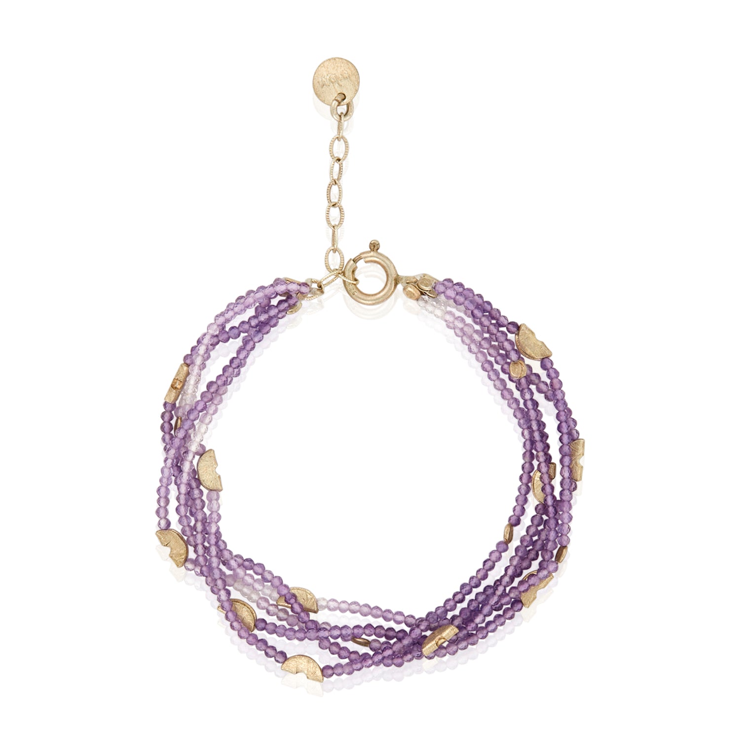 Half Moon Multi-Strand Bracelet - Amethyst