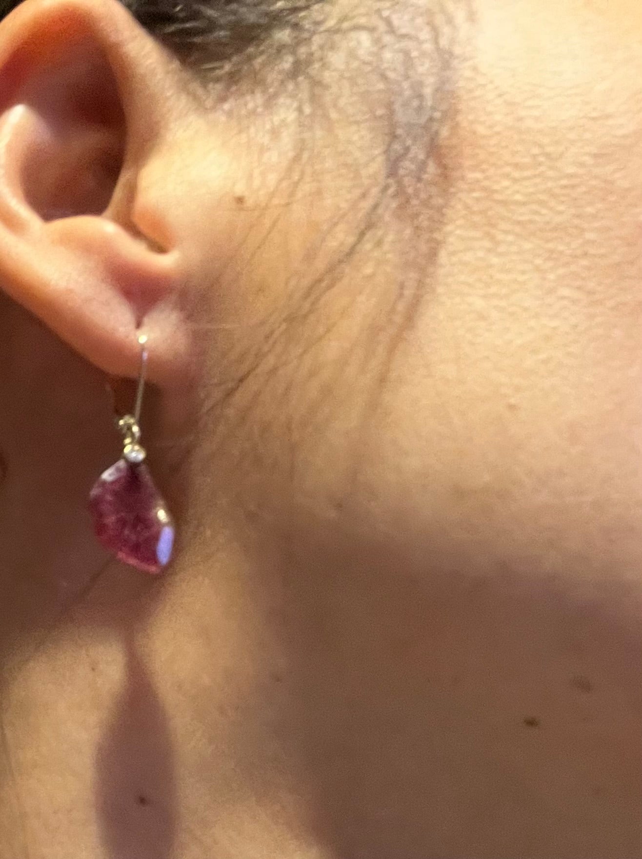 Slice Pink Tourmaline Earrings