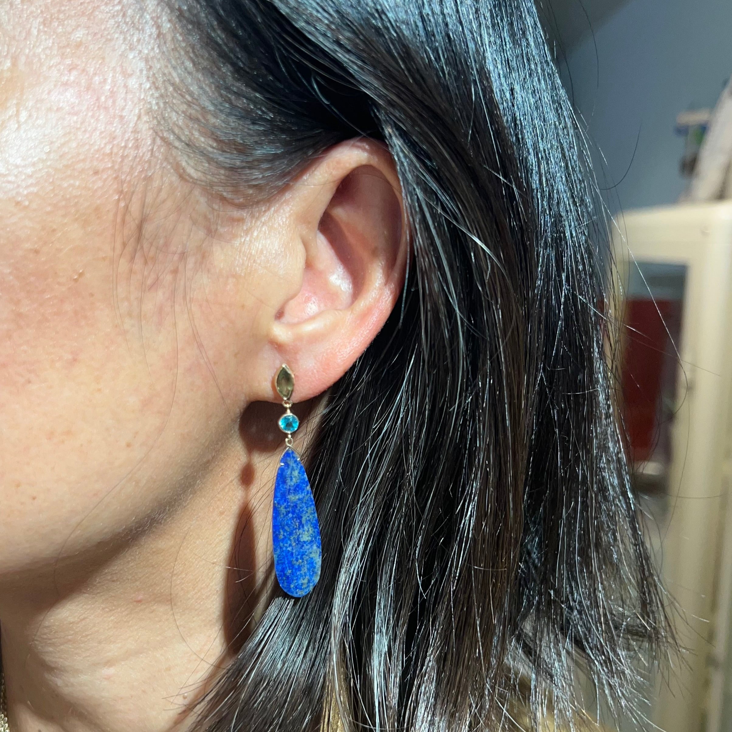 Alexandra Lapis Earrings