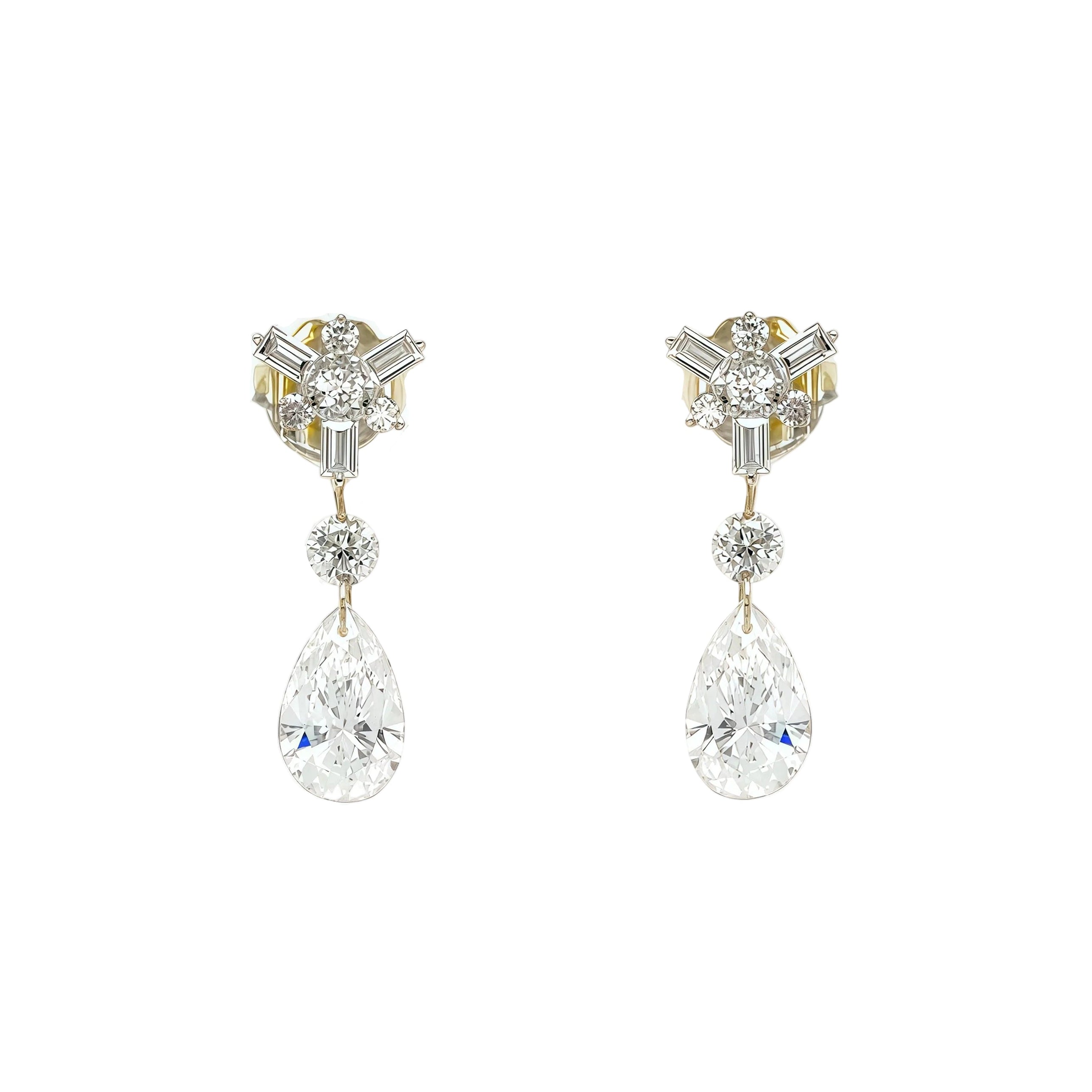 Kora with Lab-grown diamond drops-10k gold