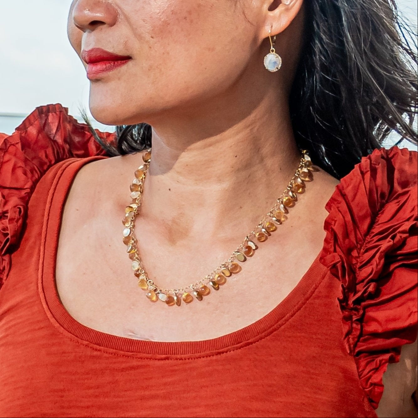 Quasi Una Fantasia Necklace-Citrine