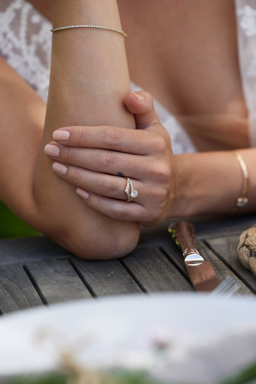 Baguette Crown diamond ring