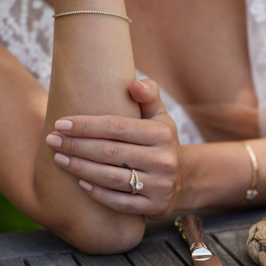 Lab Grown Halo Pave Diamond Ring in 14k