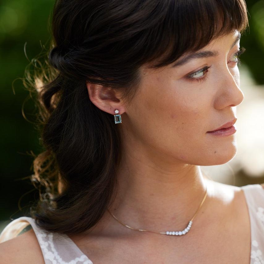 Angie Aquamarine Earrings in 14k