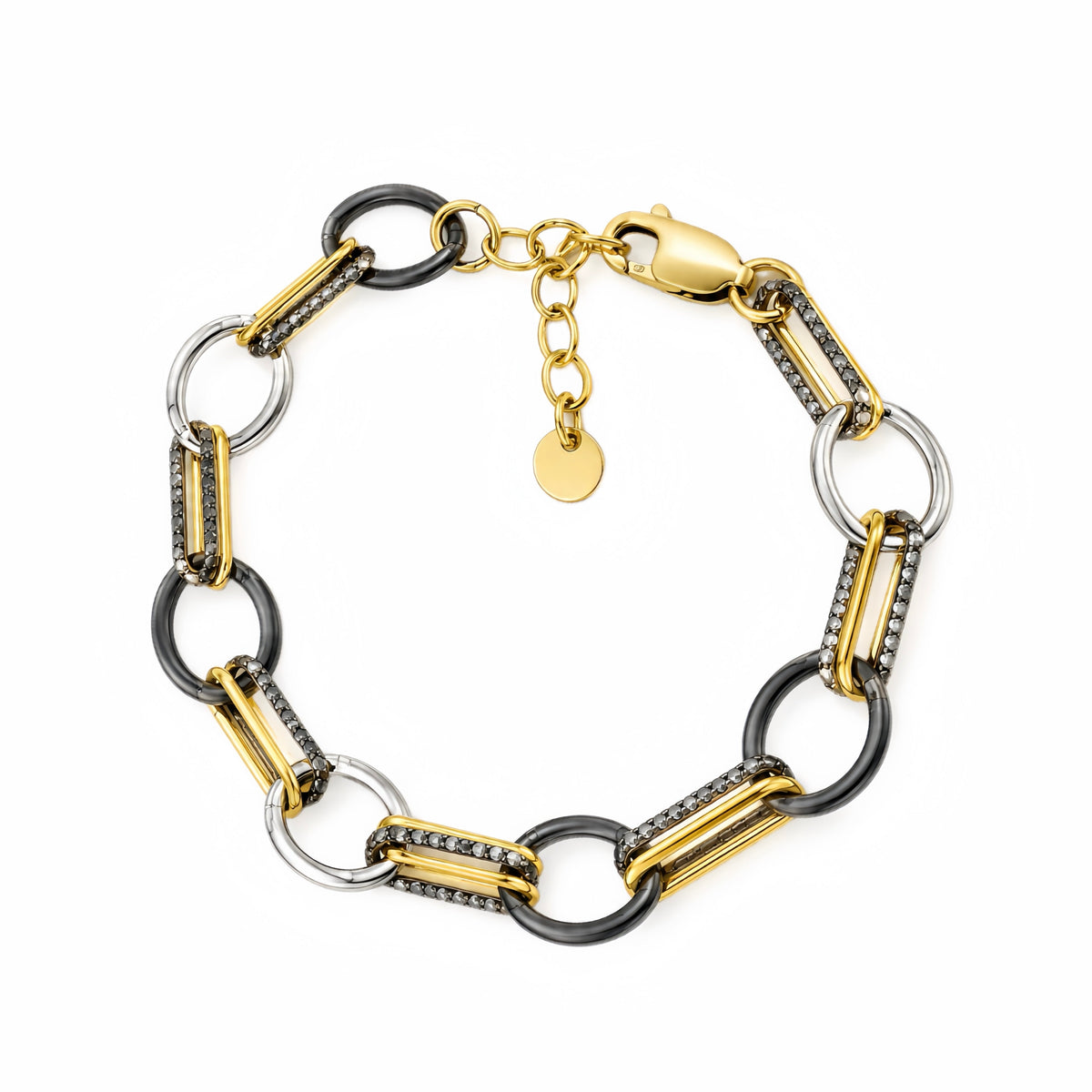 Mixed Metal Heavy Chain Bracelet