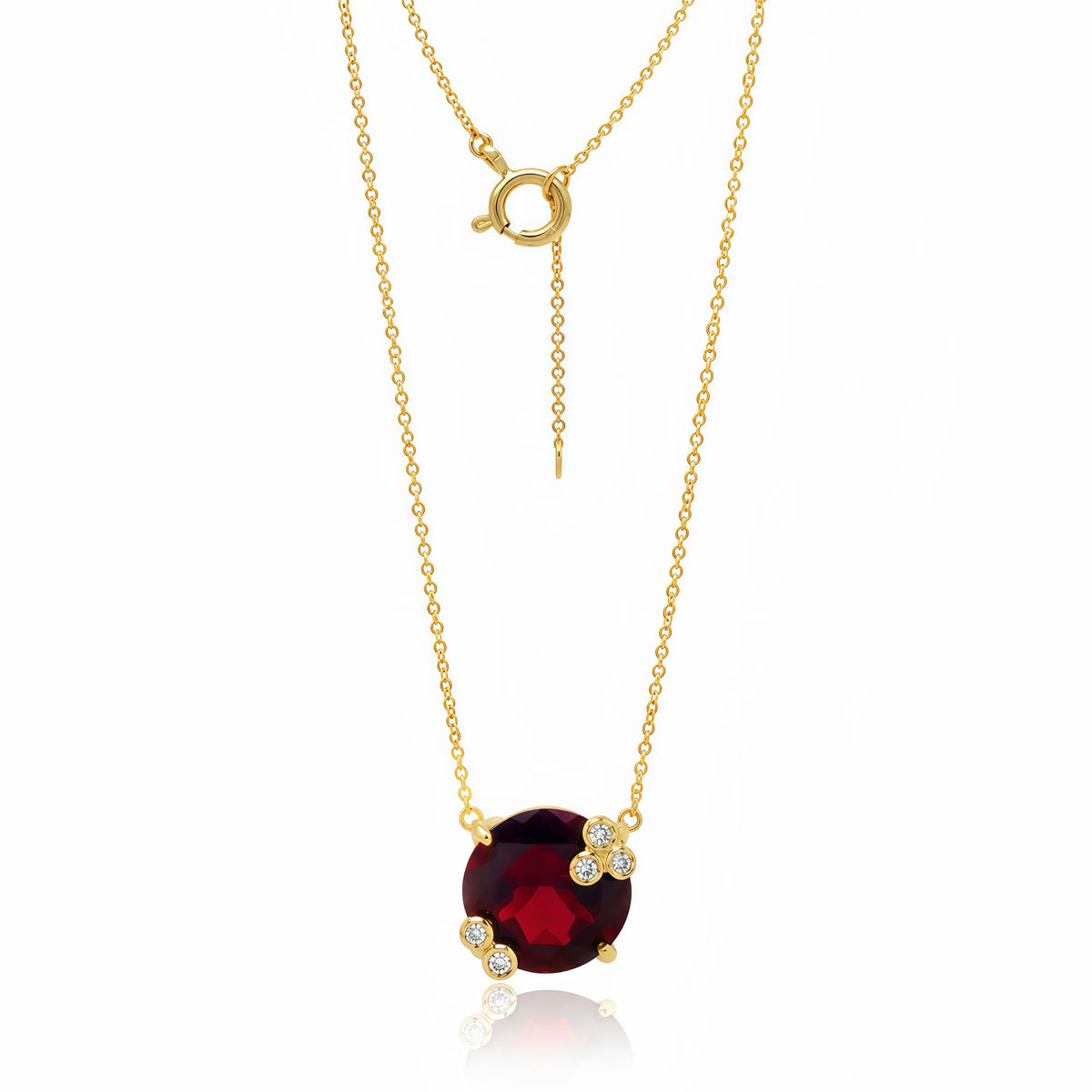 Amelie Necklace 14K - Garnet