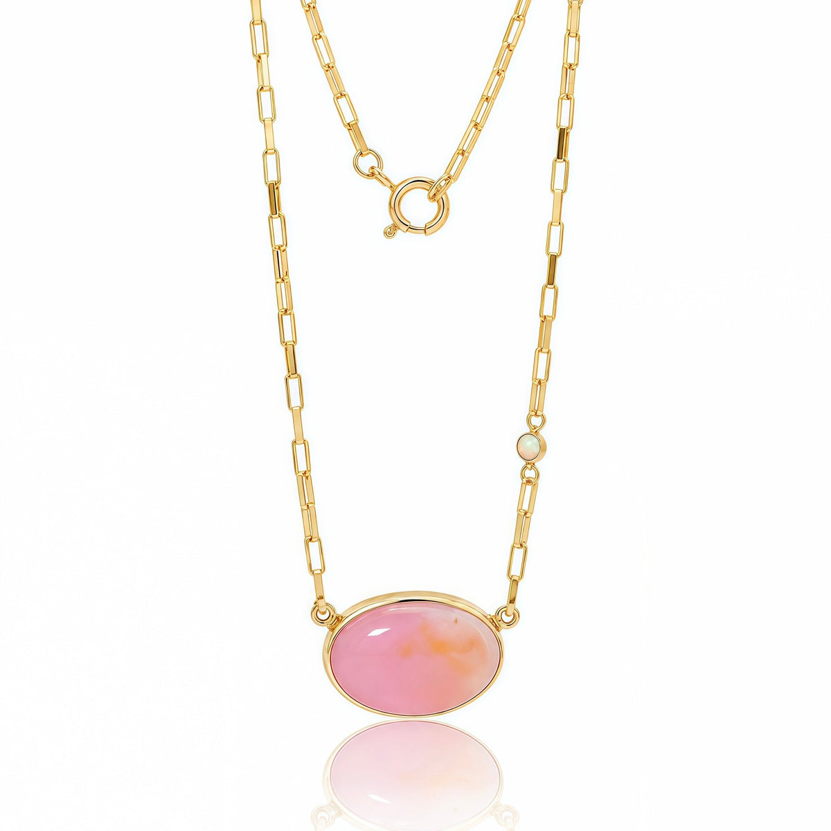 Pink Crush Natural Opal Pendant Necklace