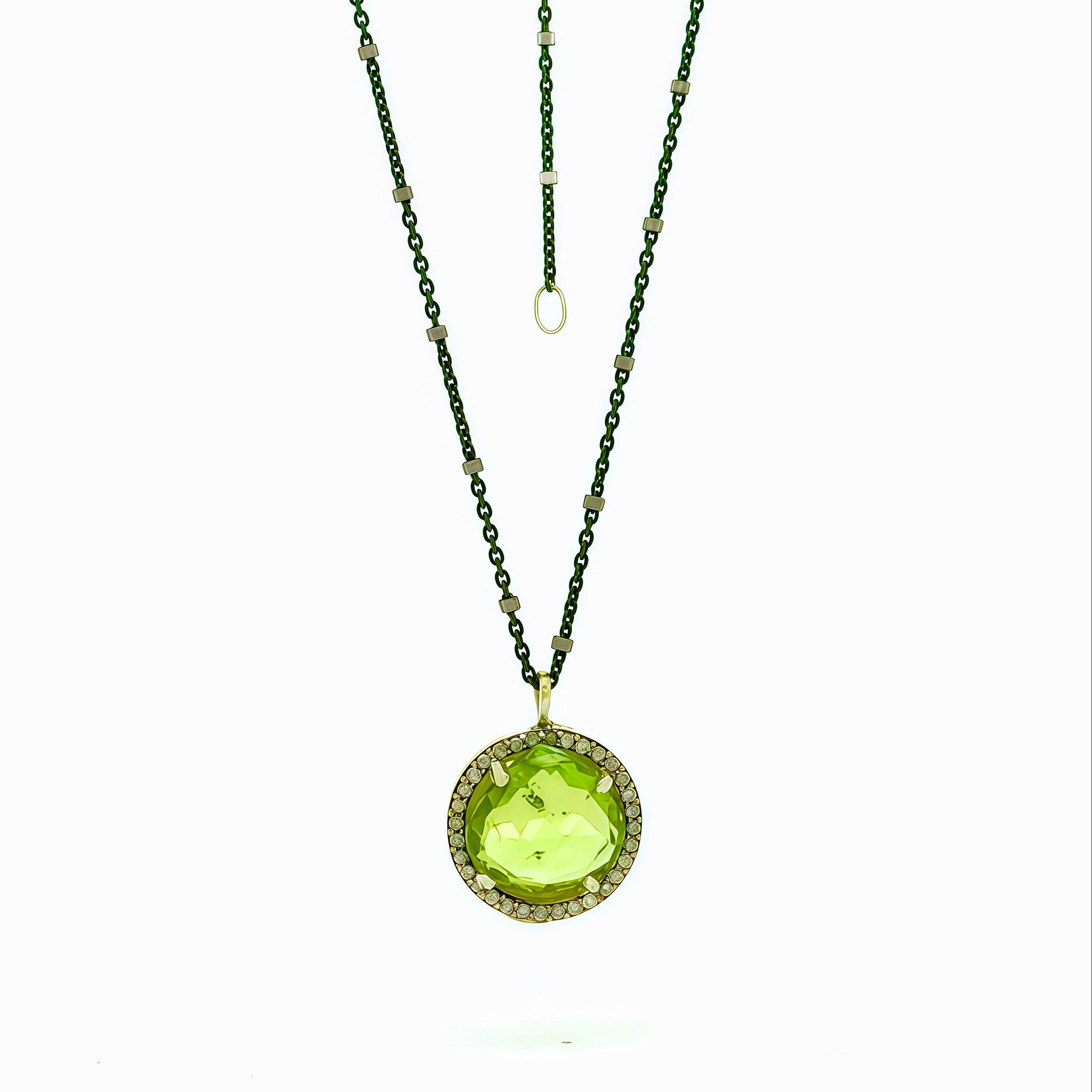 The Heart of Arendelle Necklace - Peridot