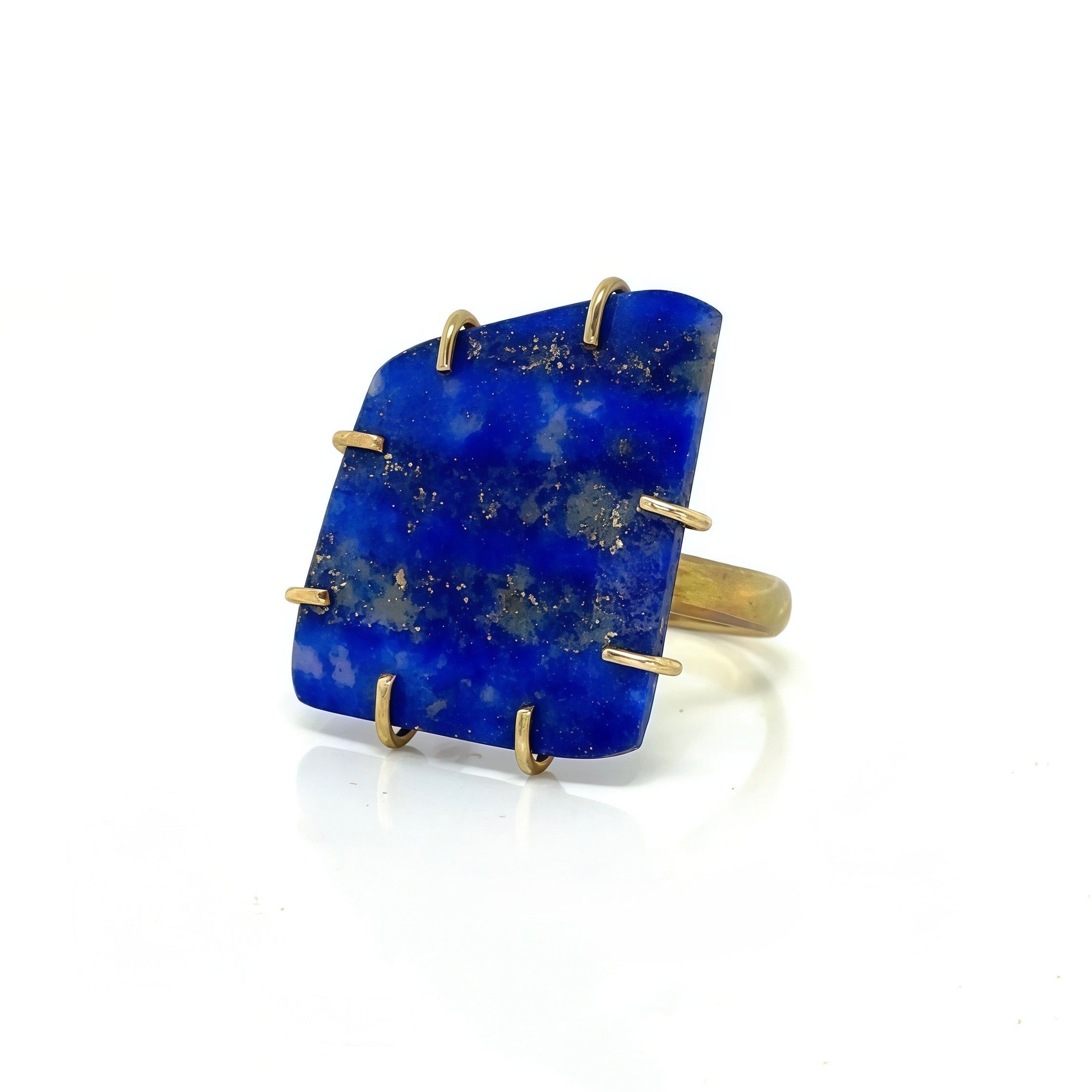 Grande Off shaped Gem Vermeil Gold Ring