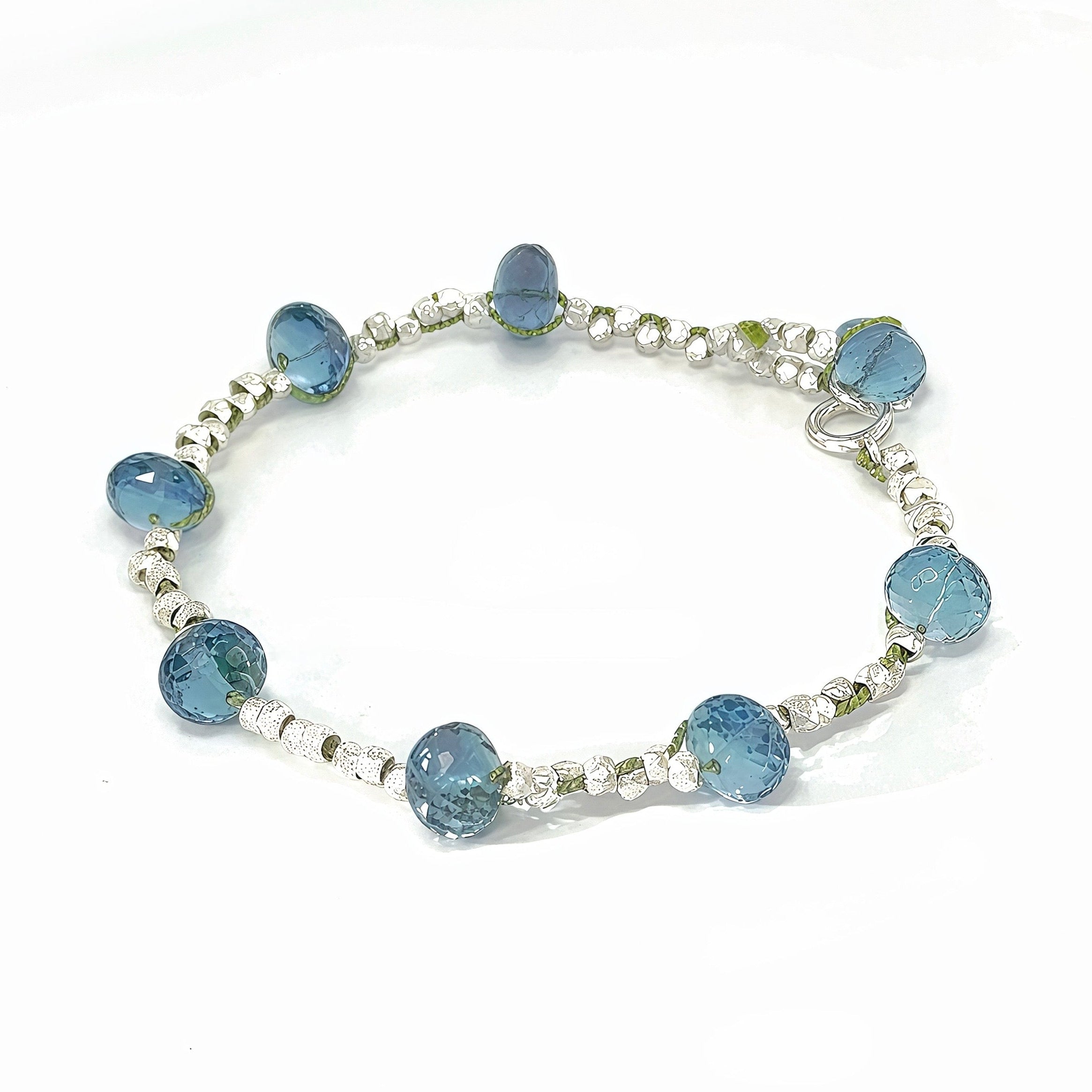 London Blue Topaz Silver Nuggets Bracelet