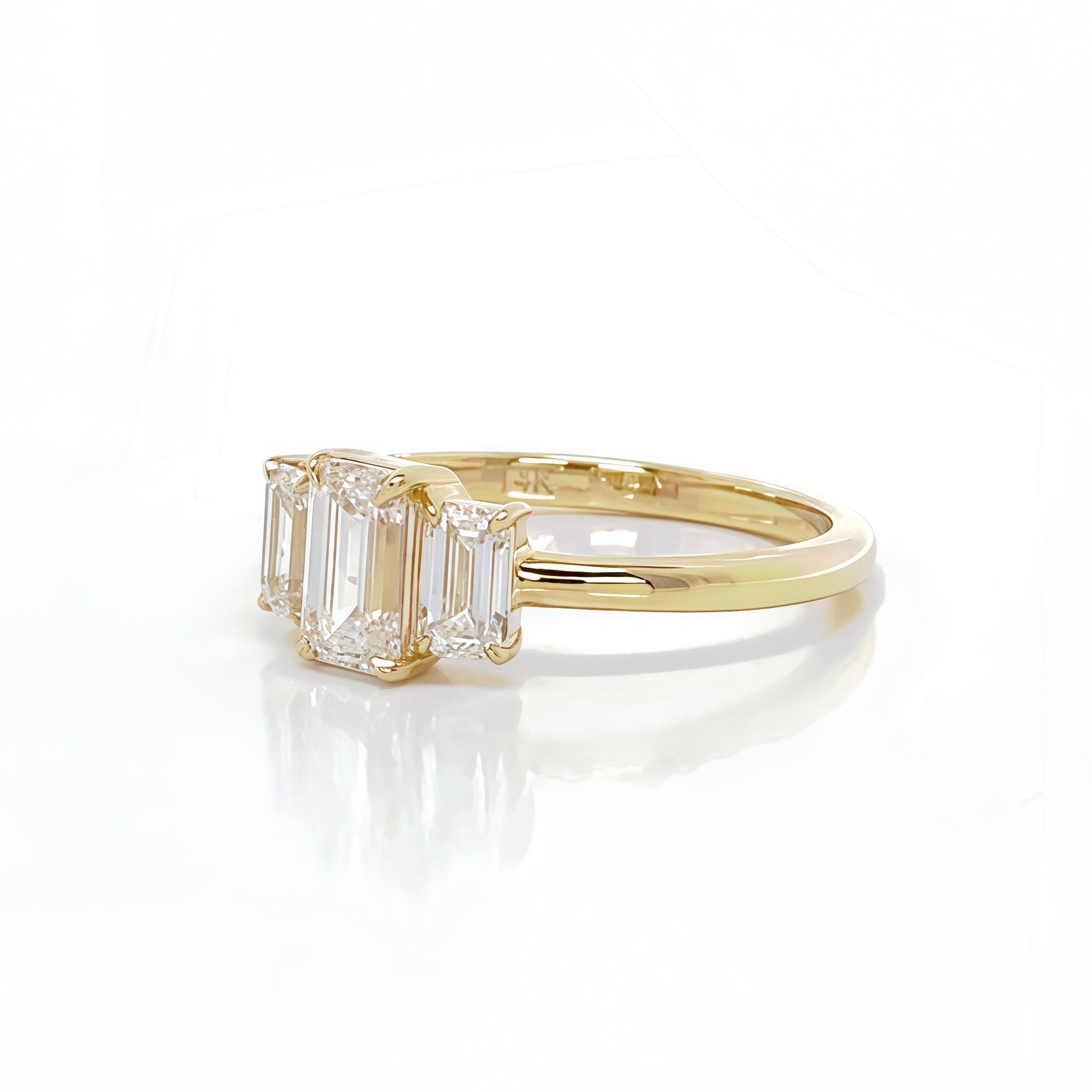 Trio Lab grown Diamond Ring In 14k