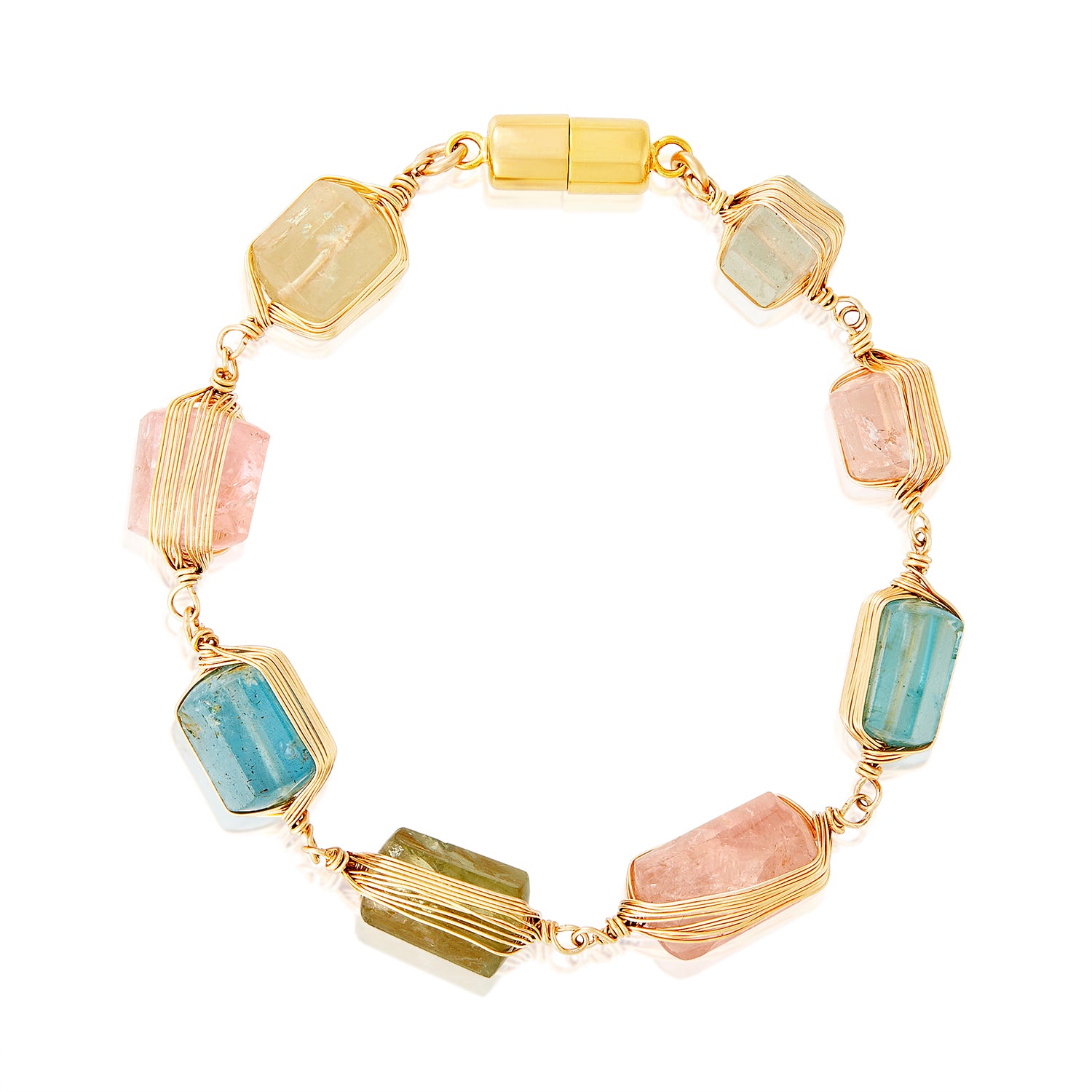 Emma Rainbow Aquamarine Bracelet