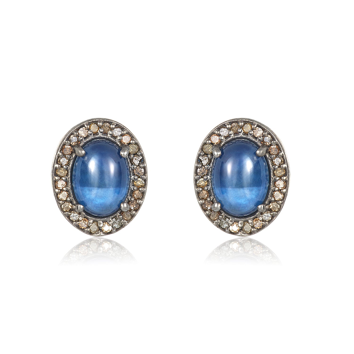 Kyanite Diamond Studs