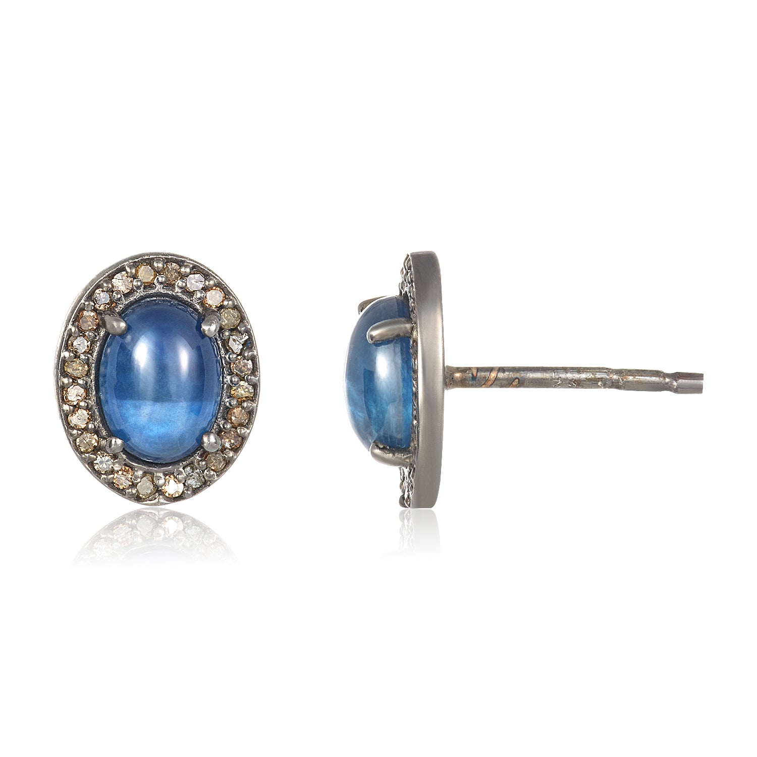 Kyanite Diamond Studs
