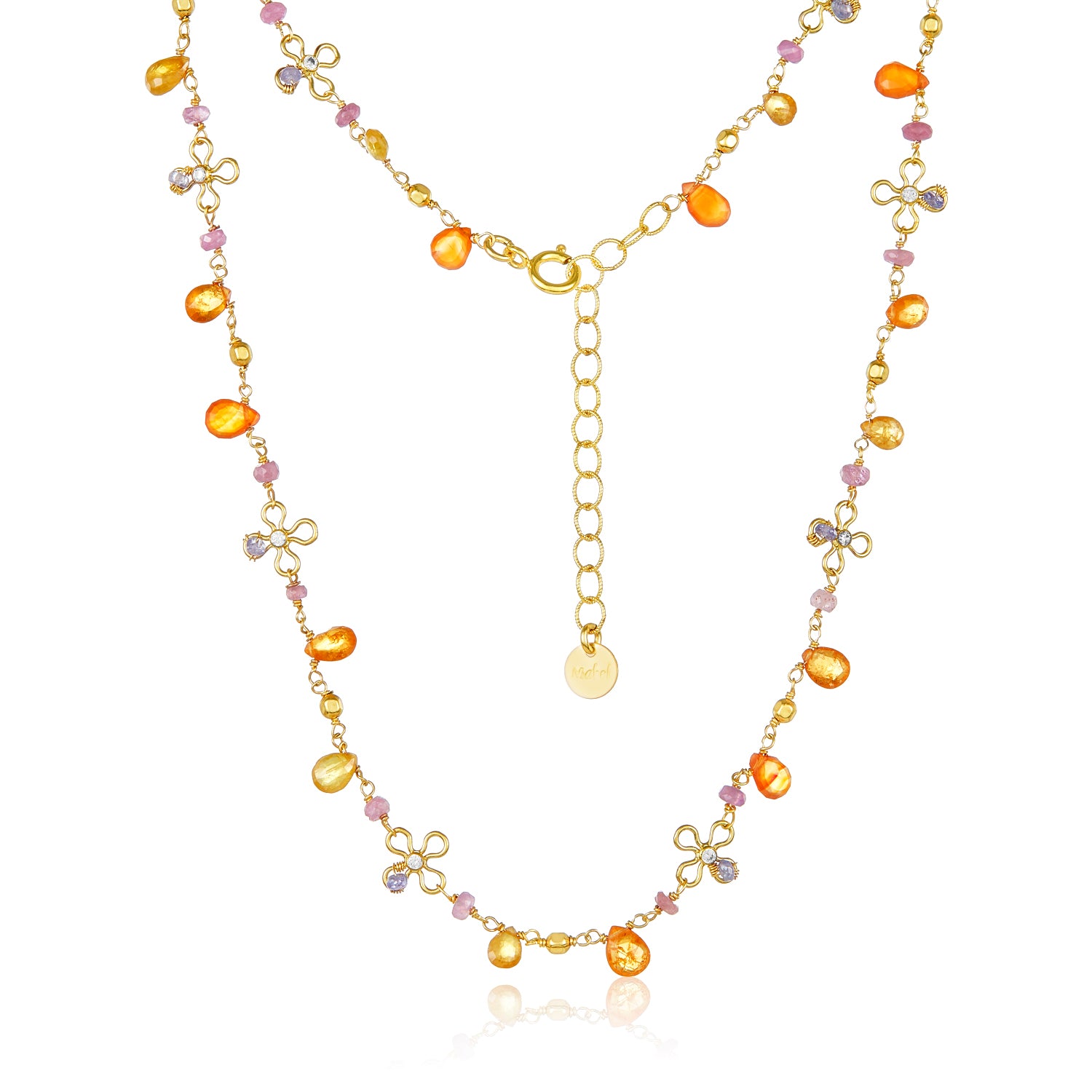 Autumn Floral Gem Necklace