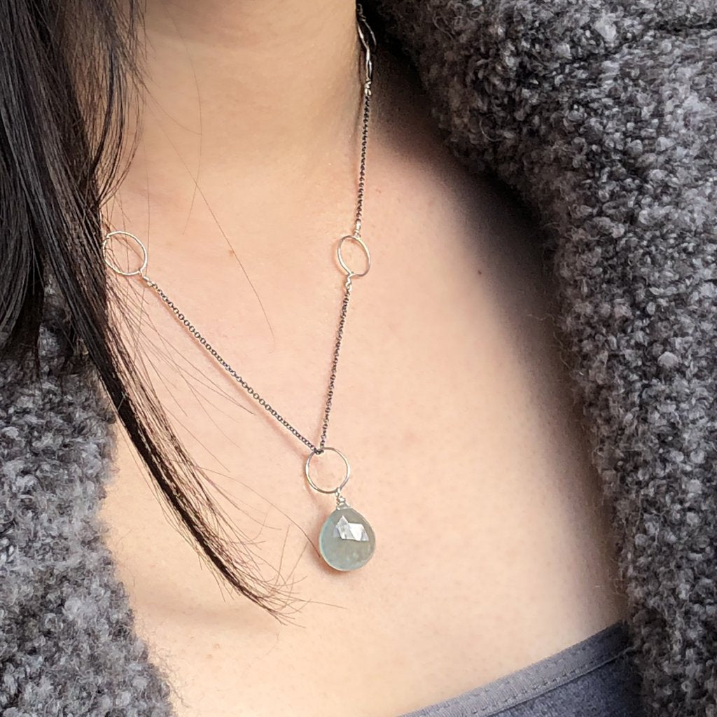 Jennifer Necklace - Moss Aquamarine
