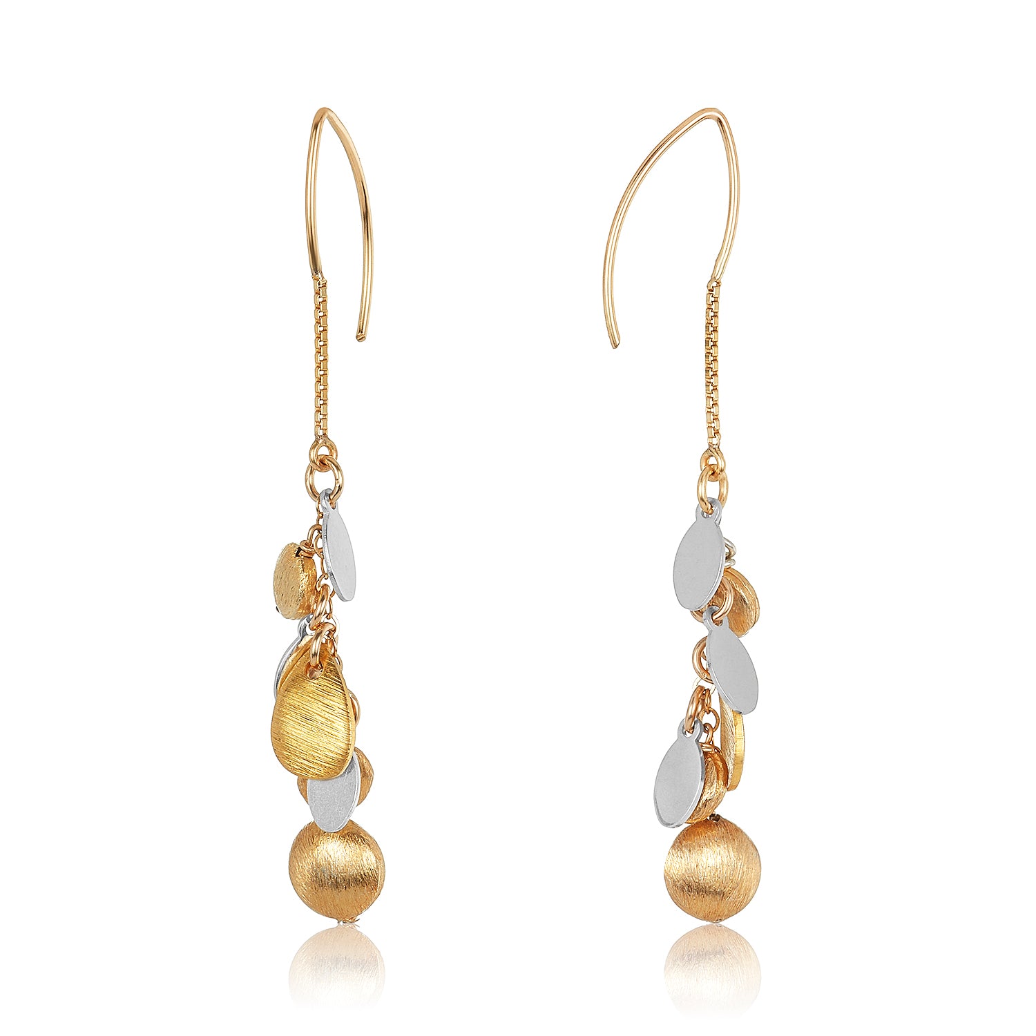 Brushed Gold Coin Earrings