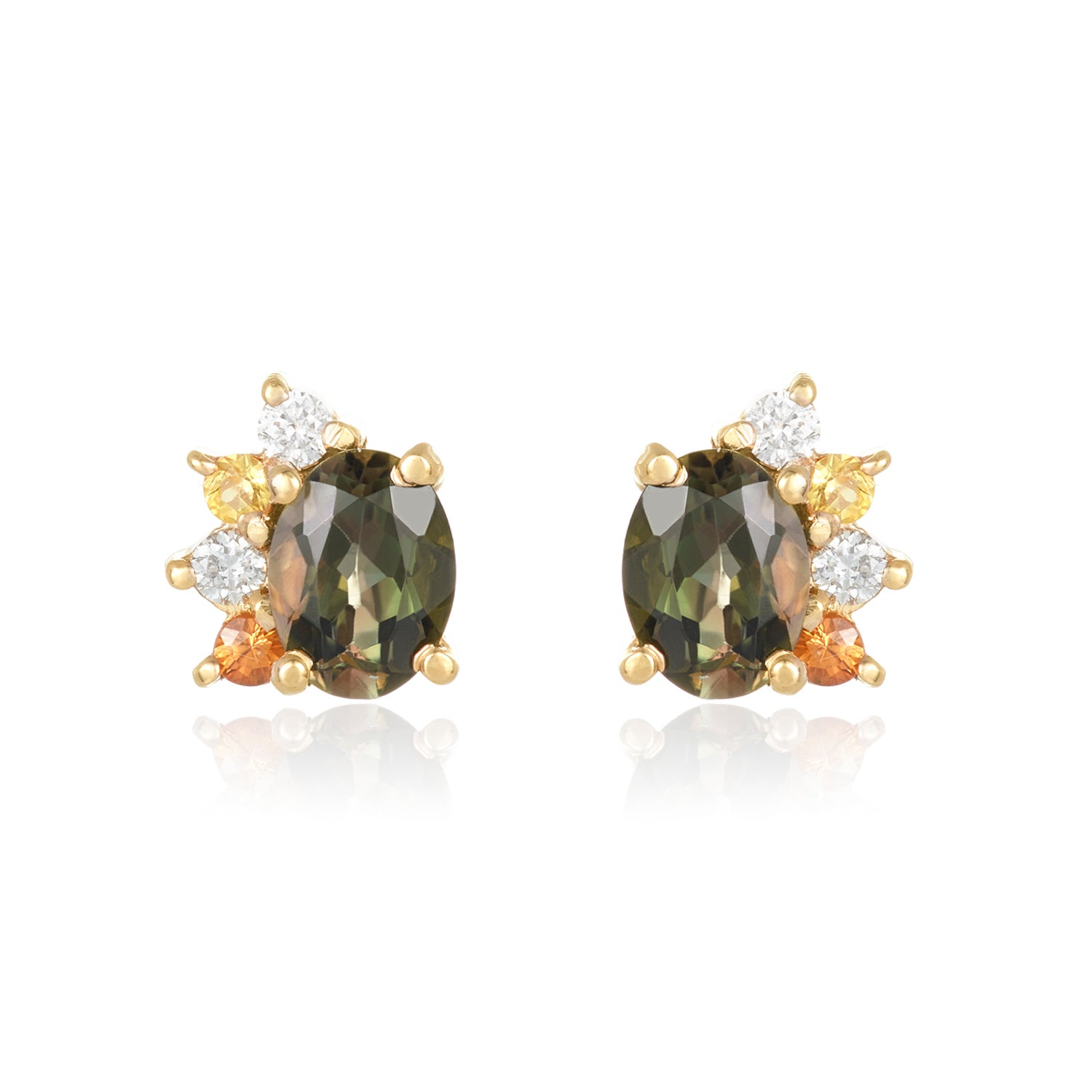 Organic Flare Diamond Studs
