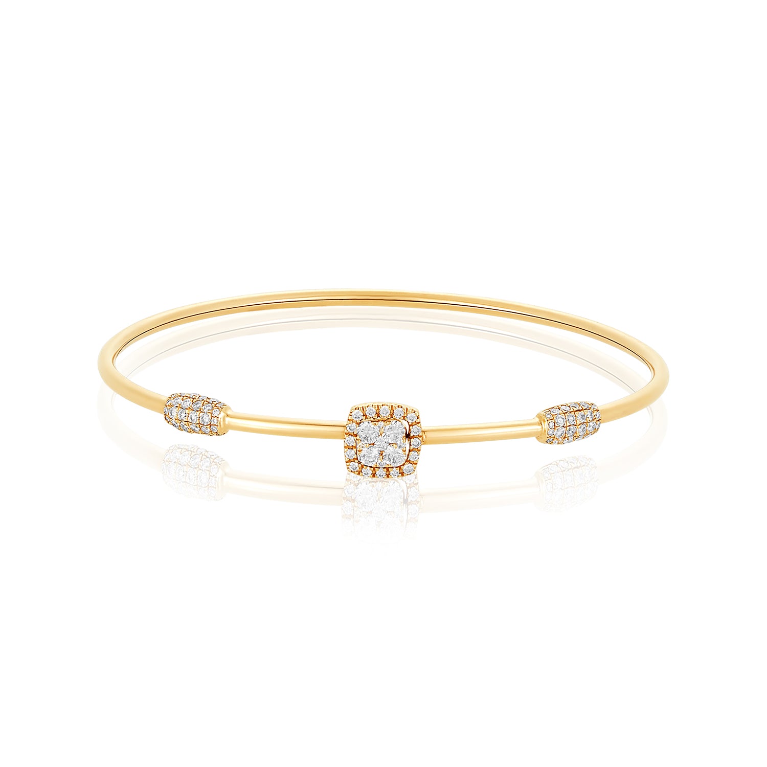 Trio Lab-Grown Diamond Bangle 14k gold