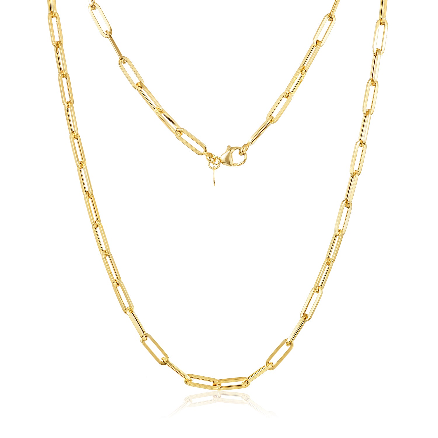 Paperclip Necklace In 14k Gold