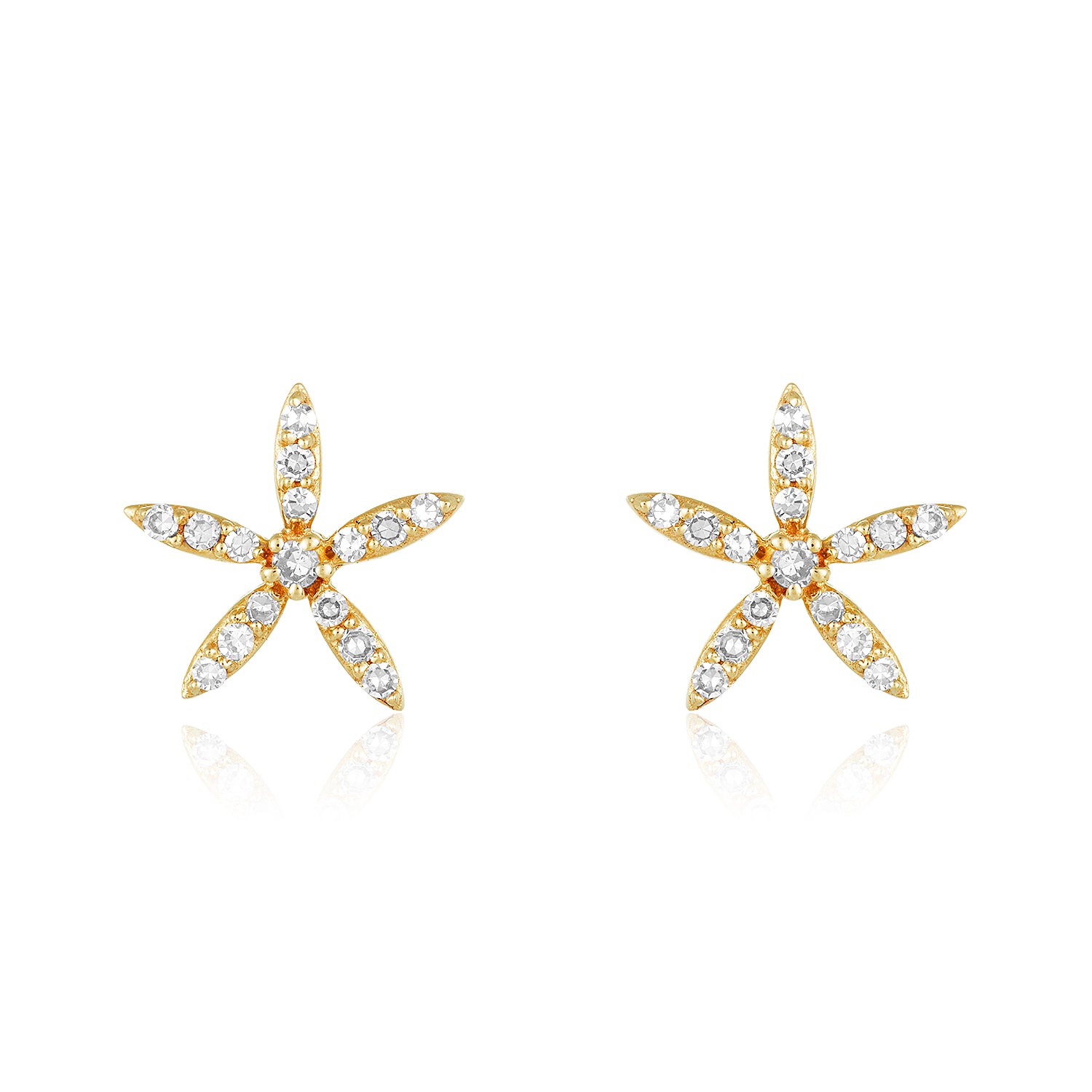 Starfish Lab-grown Diamond Studs-14k