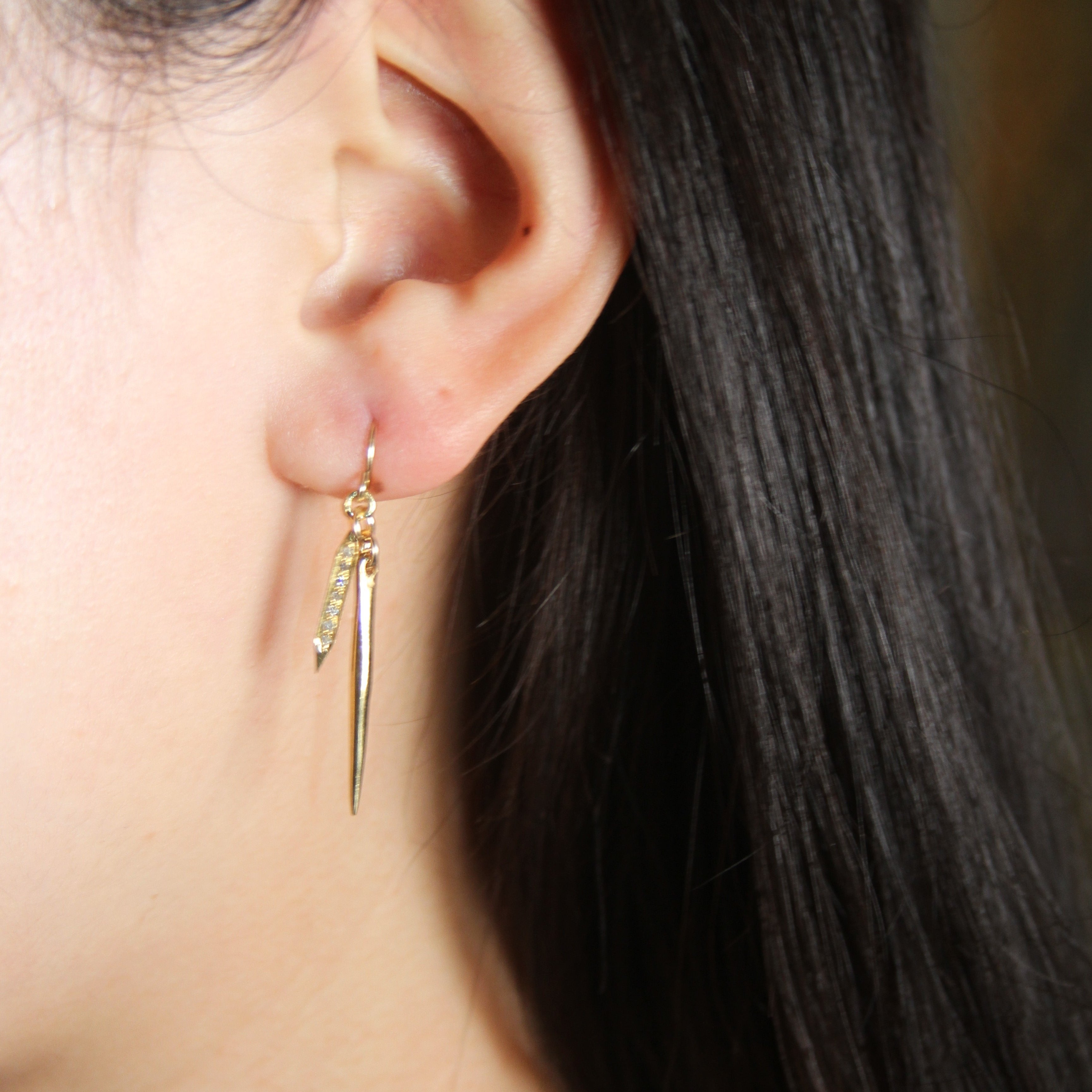 Double Spark Spike Earrings