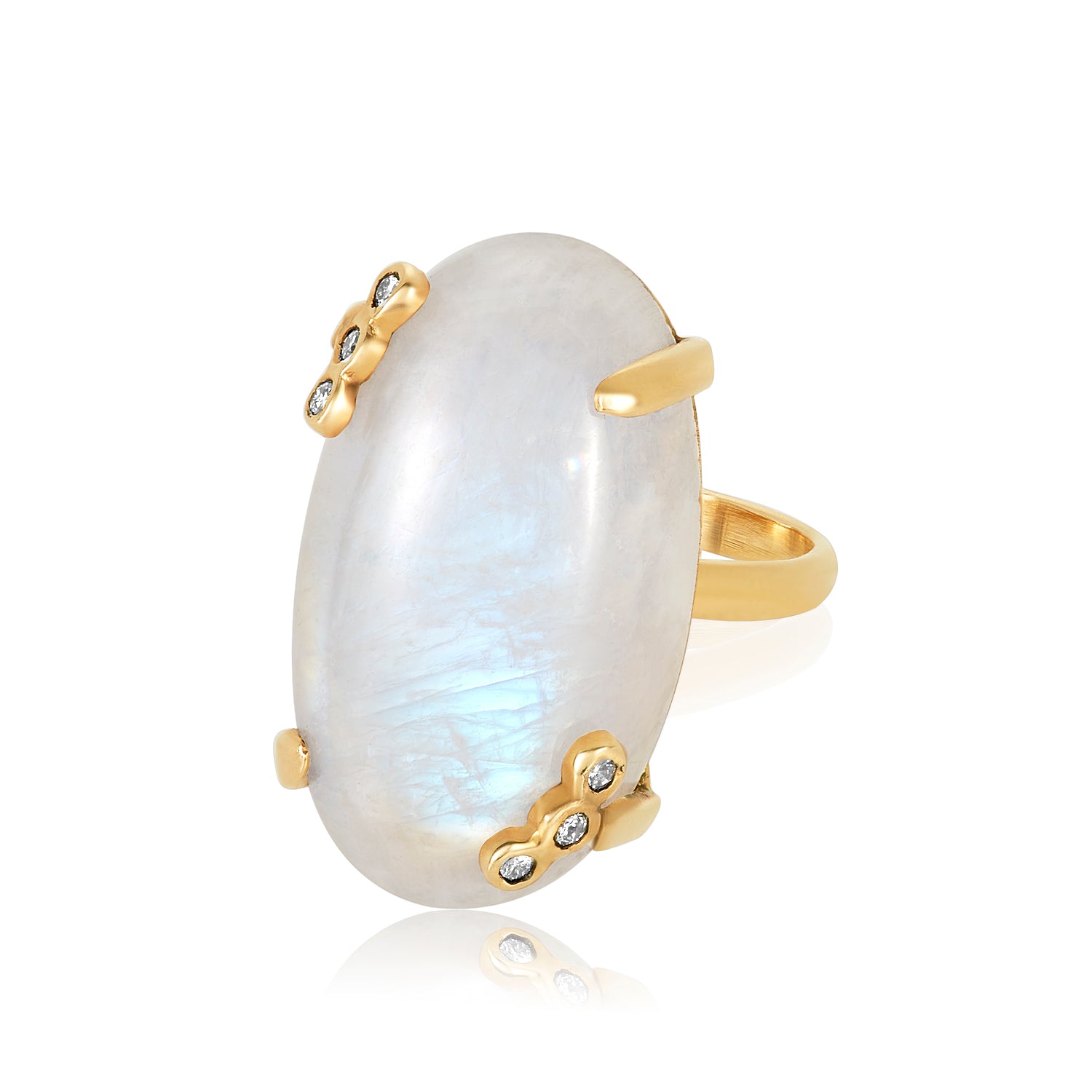Whale Tail Moonstone Ring