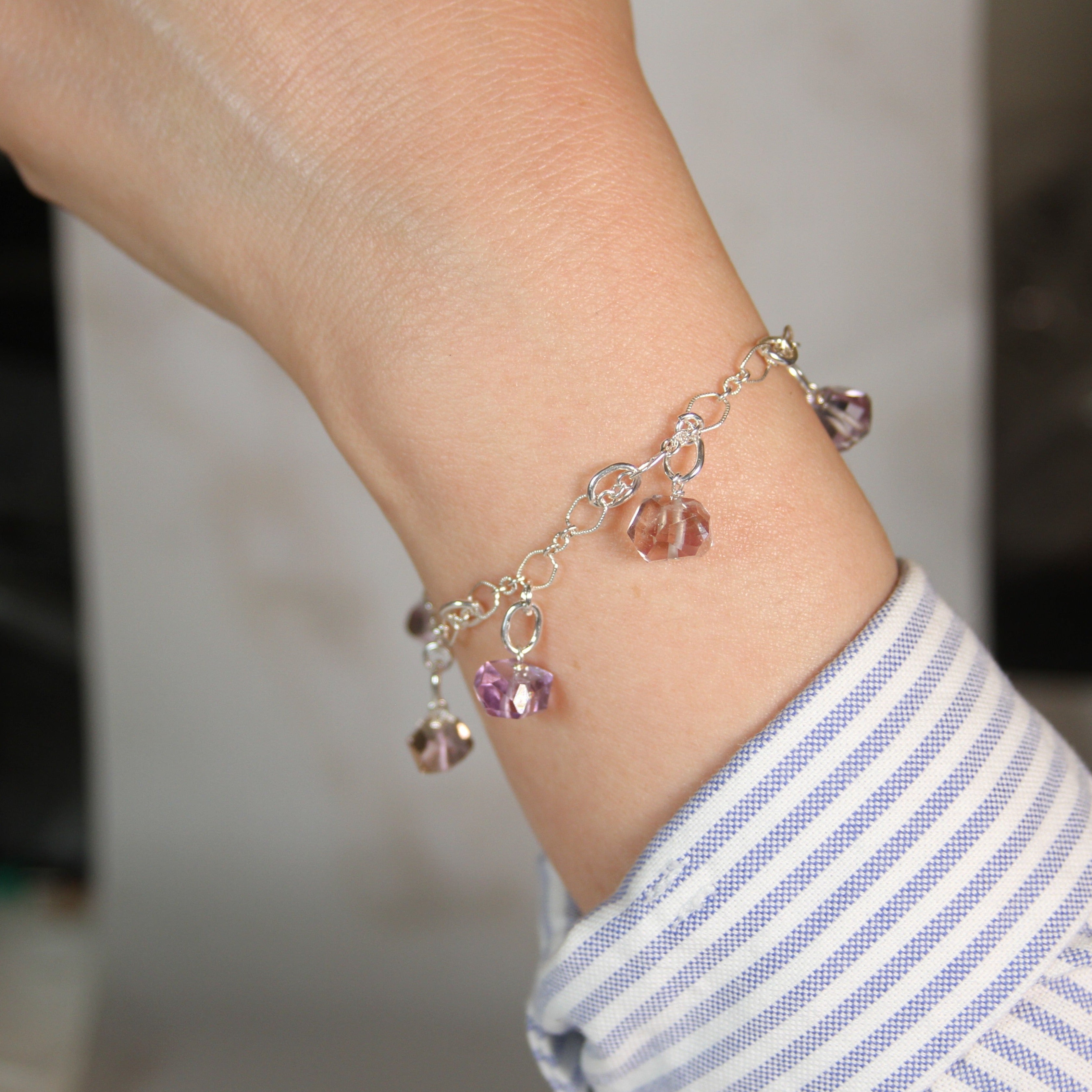 Amethyst Silver Bracelet