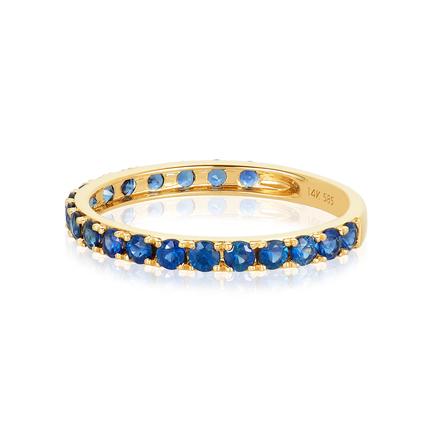 Blue Sapphire Half Round Ring