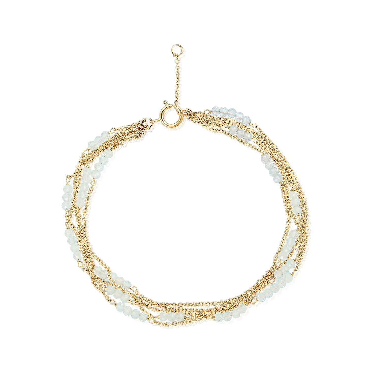 Aquamarine Mulit Strand Bracelet