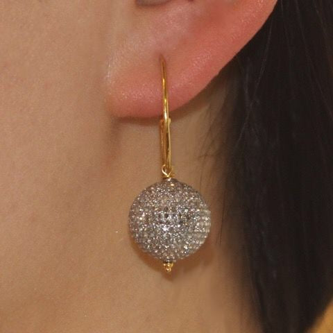 Diamond Ball Earrings
