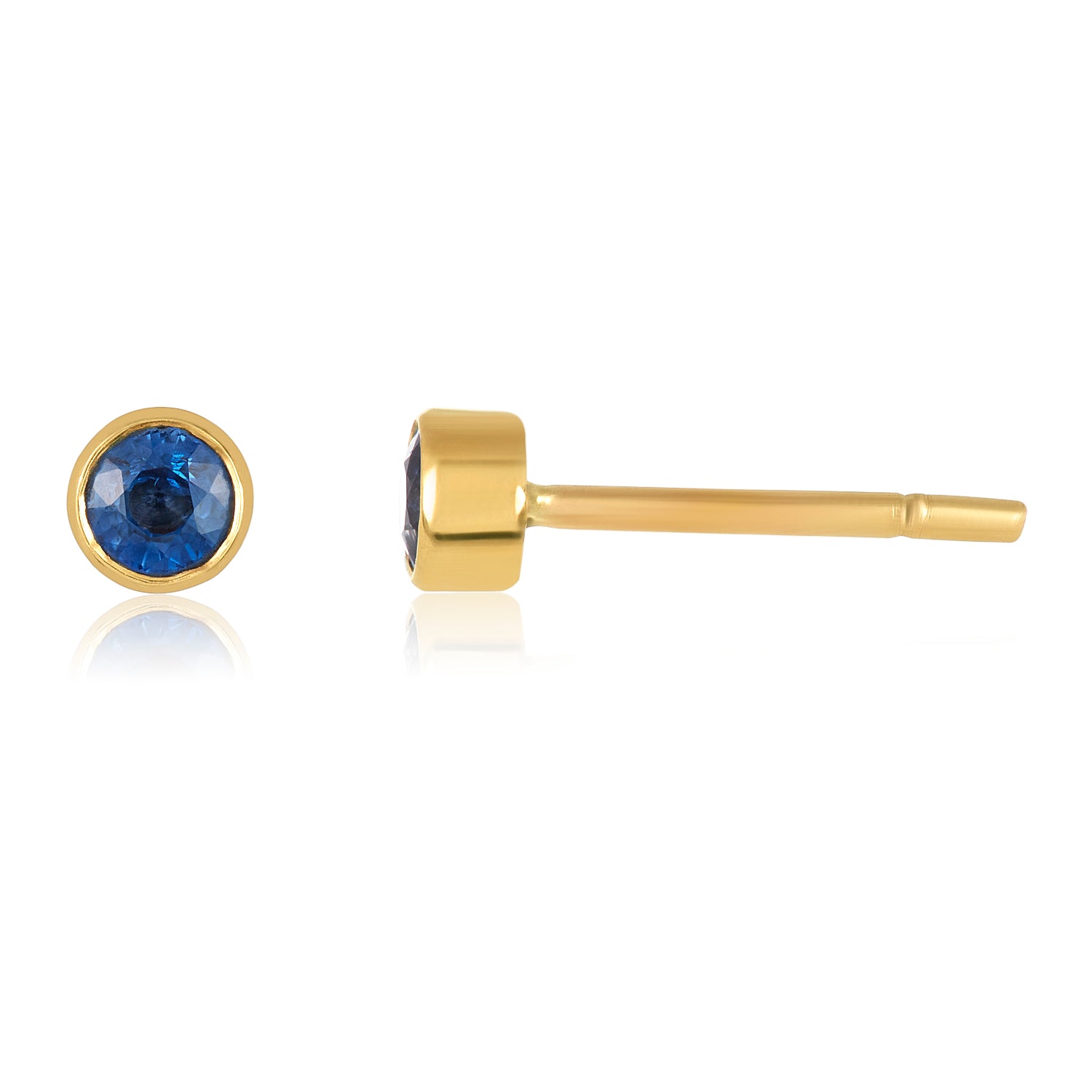Round cut Sapphire Studs