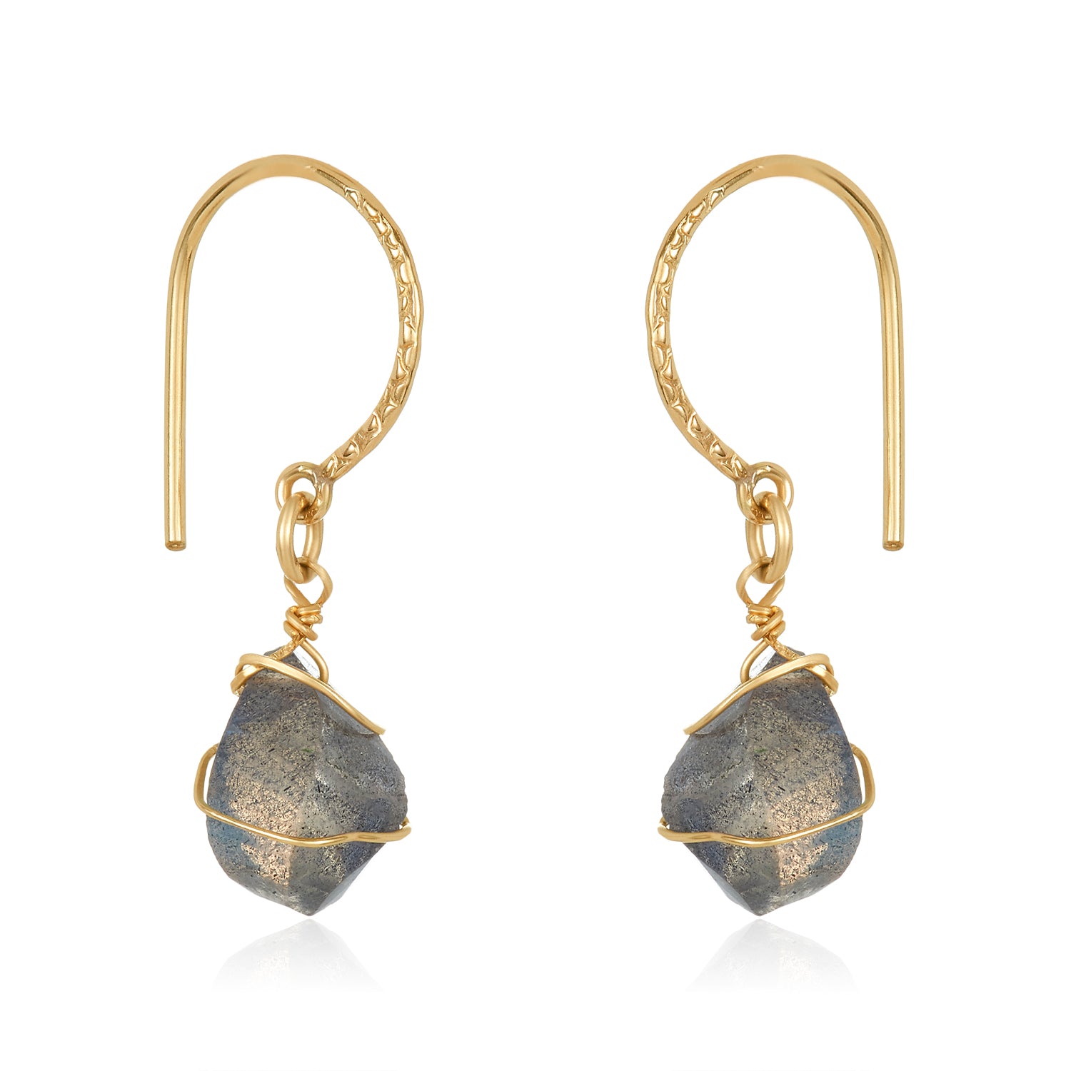 Elsa's Wand Earrings-Labradorite