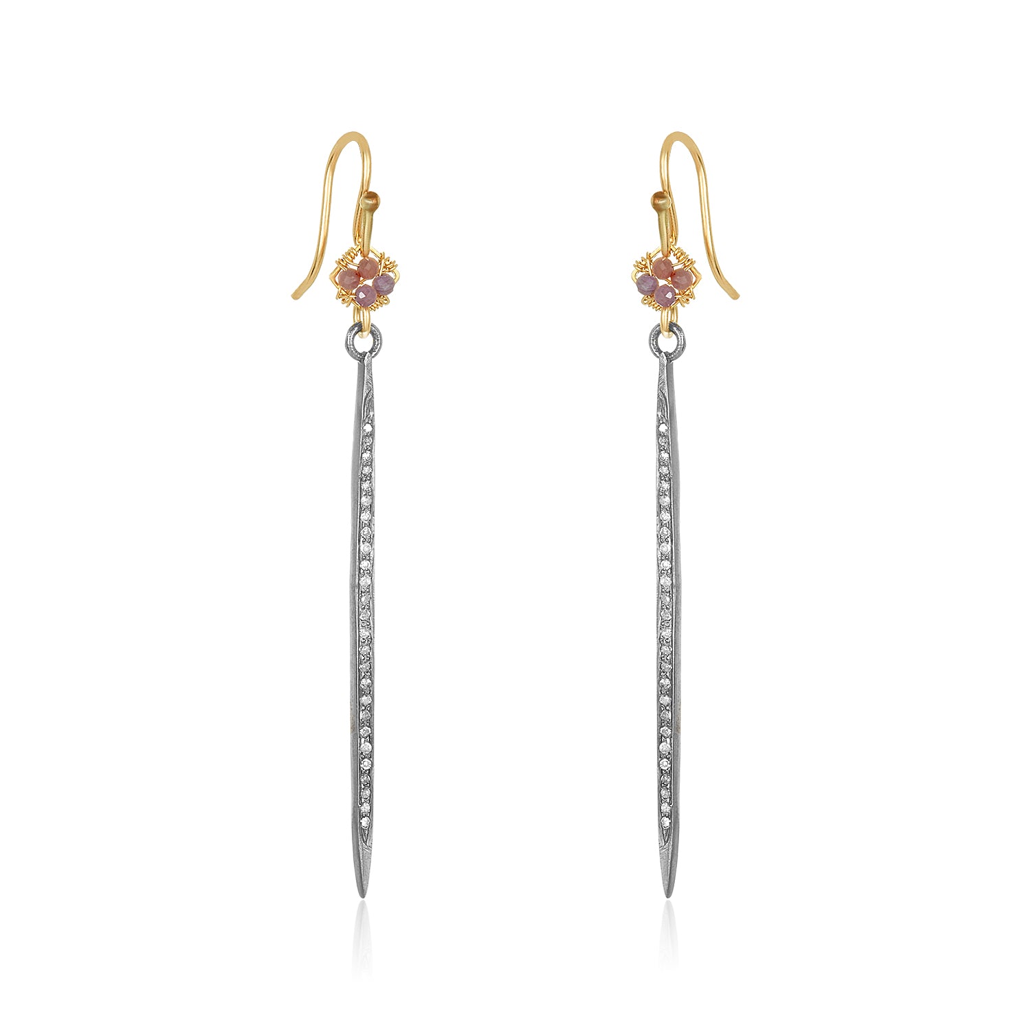Ruby Spike Earrings