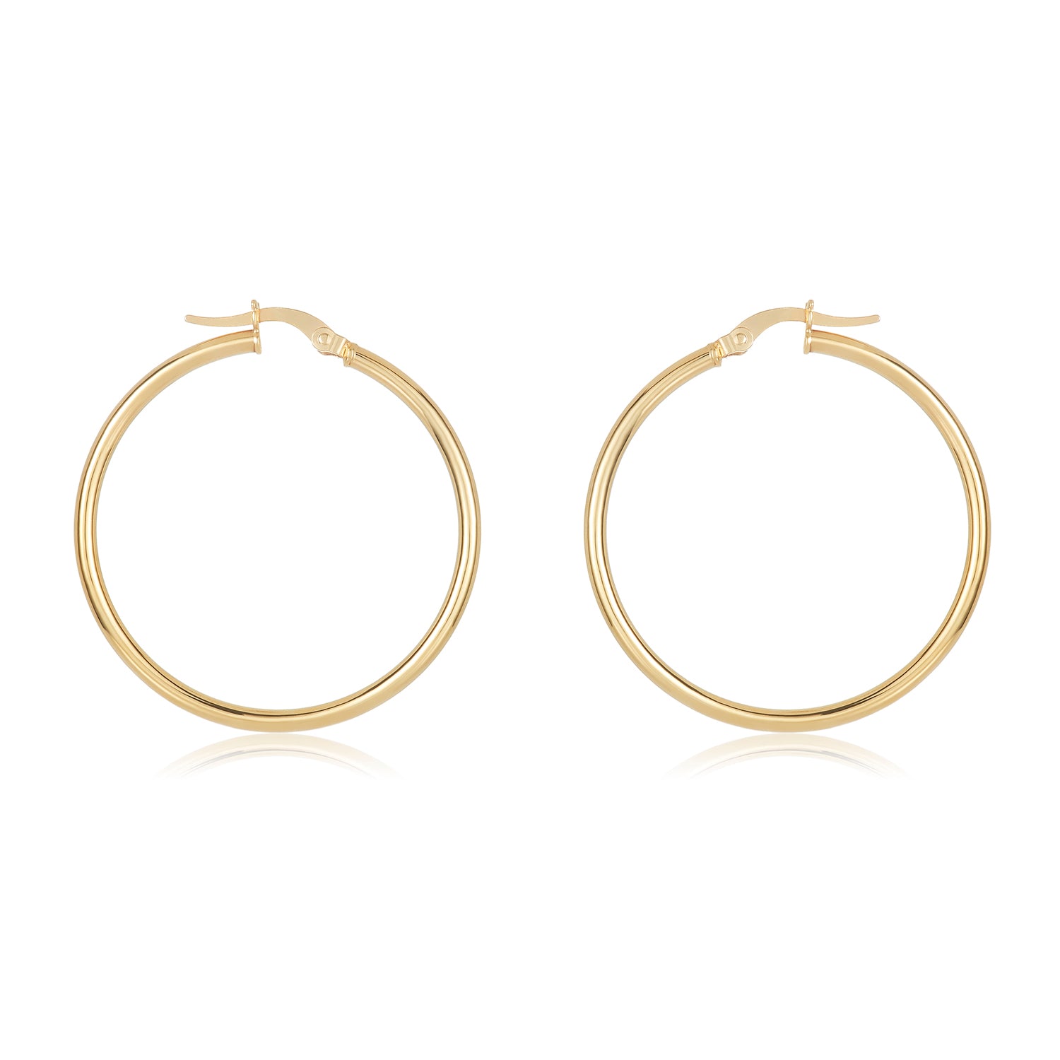 Leslie Simple Gold Hoops 14K