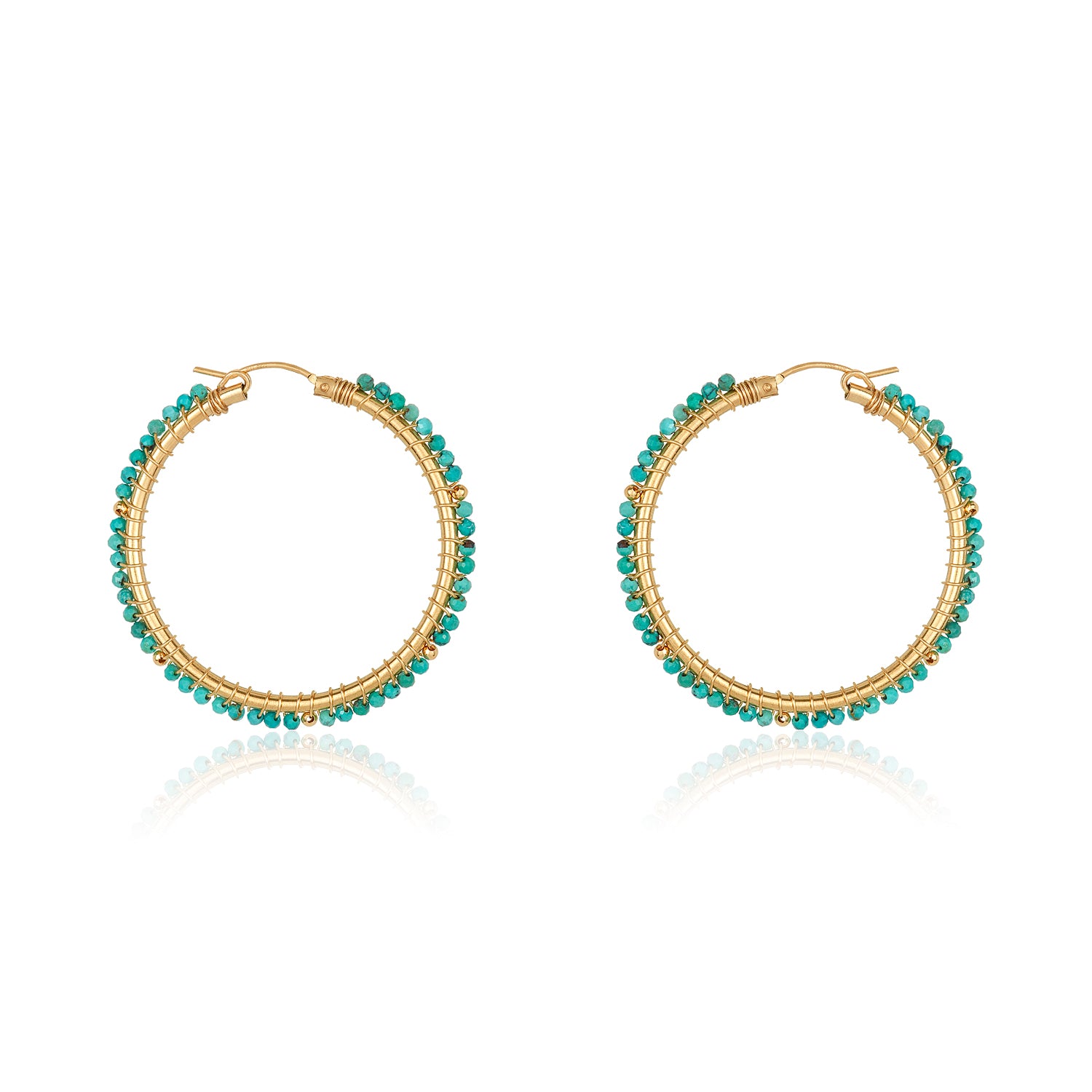 Beaded Hoops