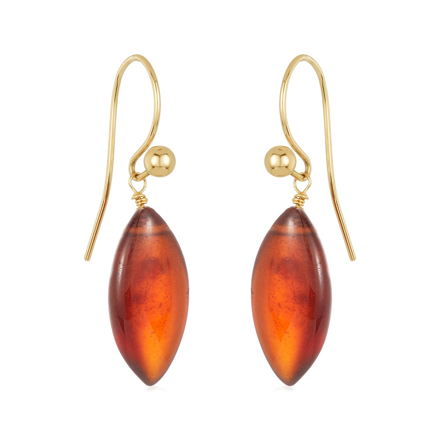 Garnet Leaf Gem Earrings