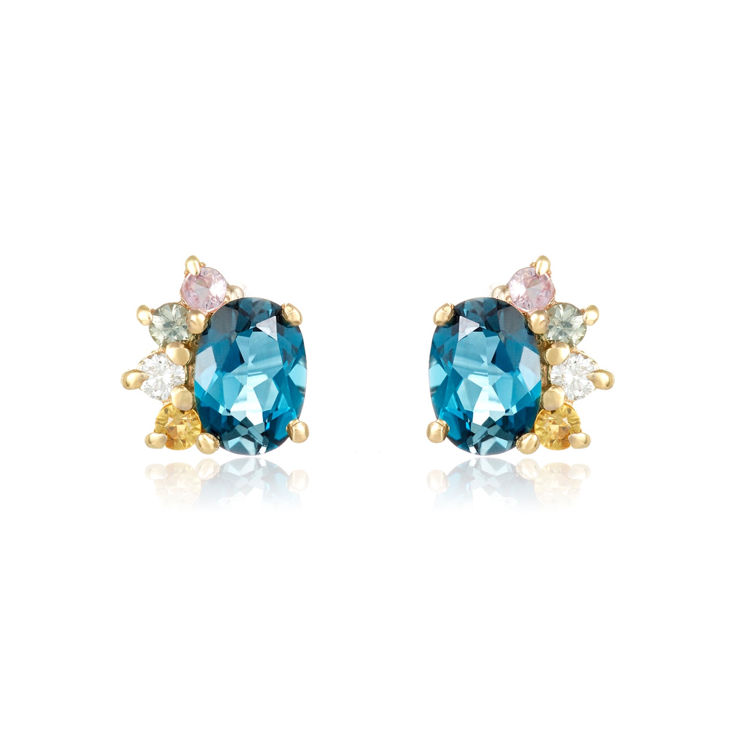 Organic Flare Diamond Studs