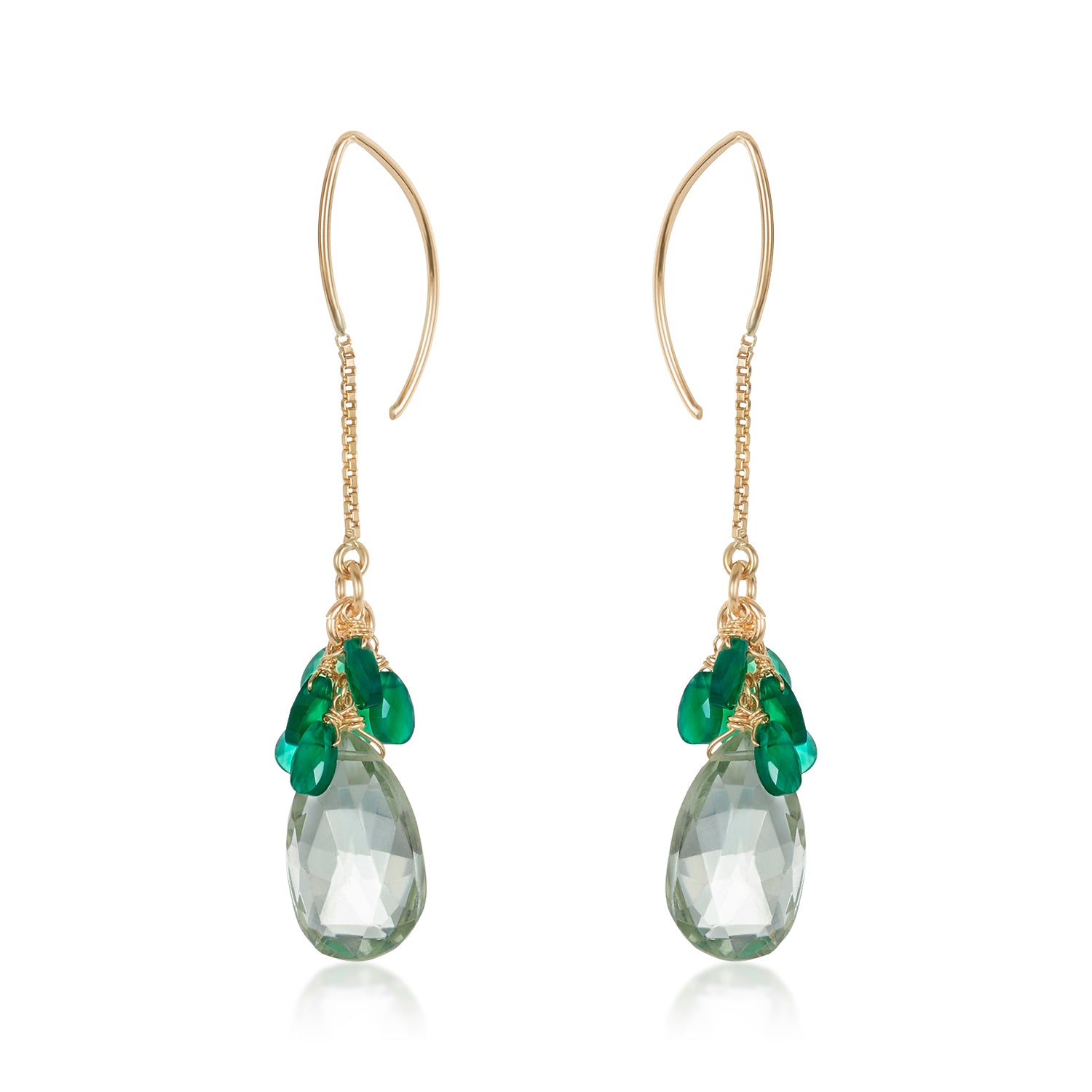 Longevity Green Ametheyst Earrings